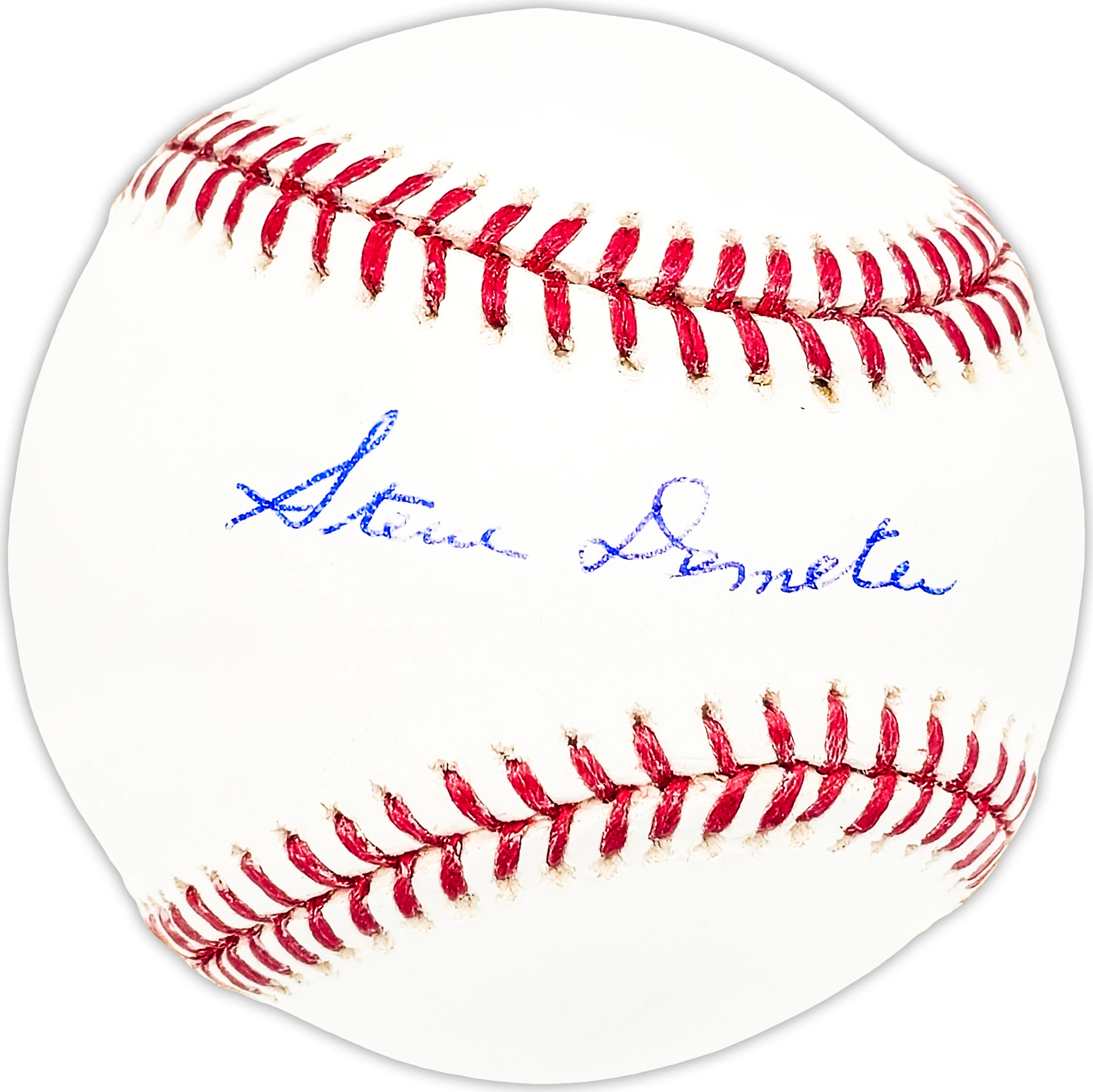 Steve Demeter Autographed Official MLB Baseball Detroit Tigers, Cleveland Indians Beckett BAS QR #BM25783