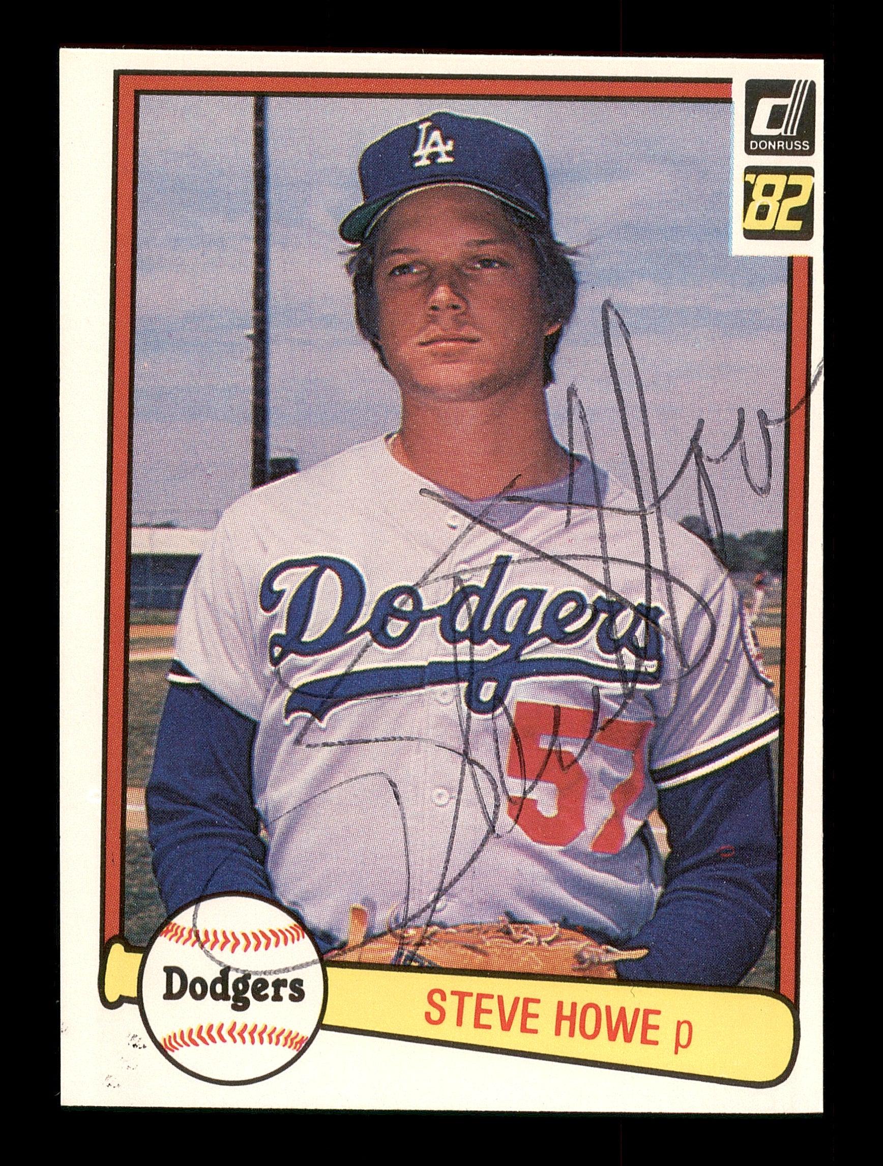 Steve Howe Autographed 1982 Donruss Card #158 Los Angeles Dodgers SKU #166855