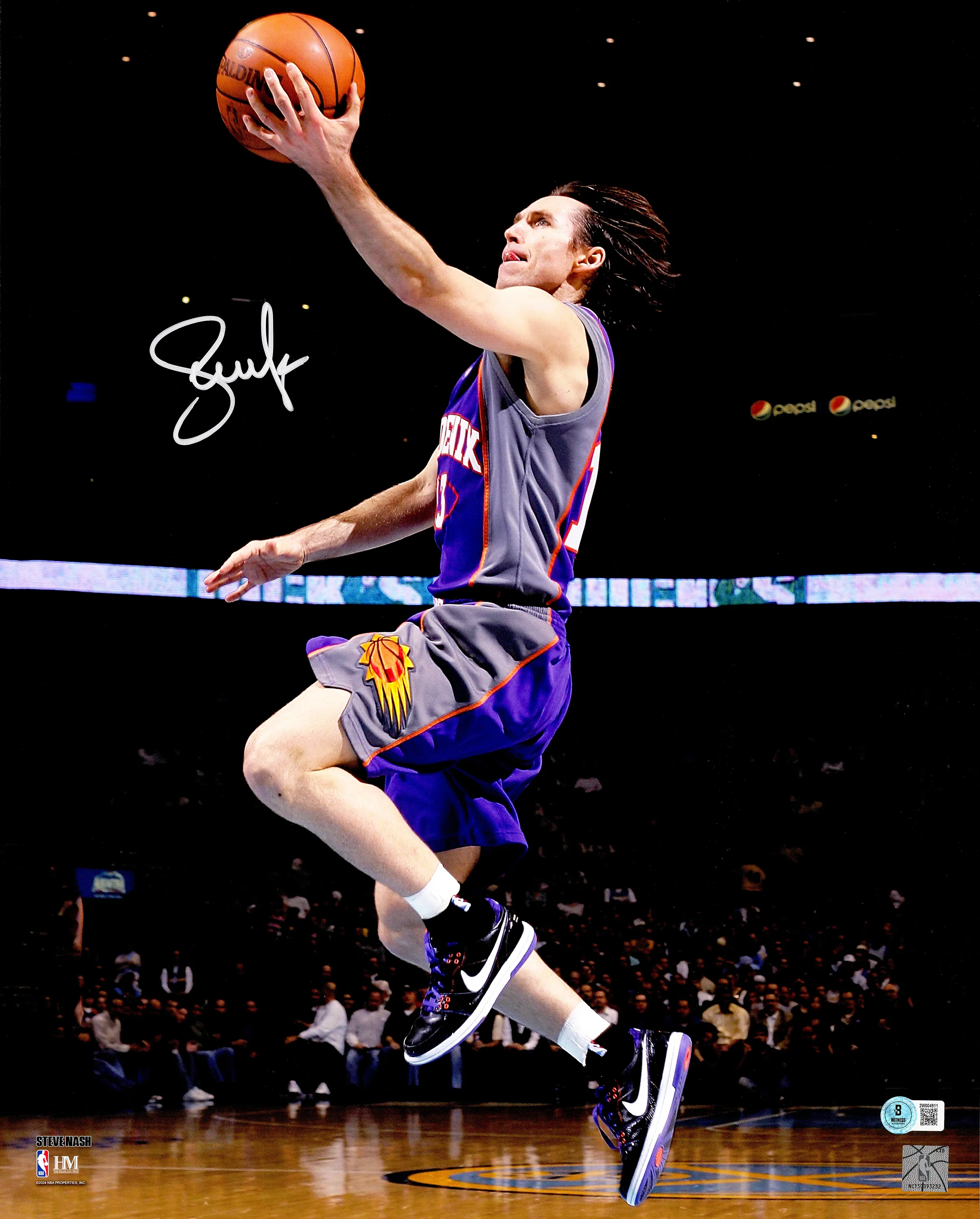 Steve Nash Autographed 16x20 Photo Phoenix Suns Beckett BAS Witness