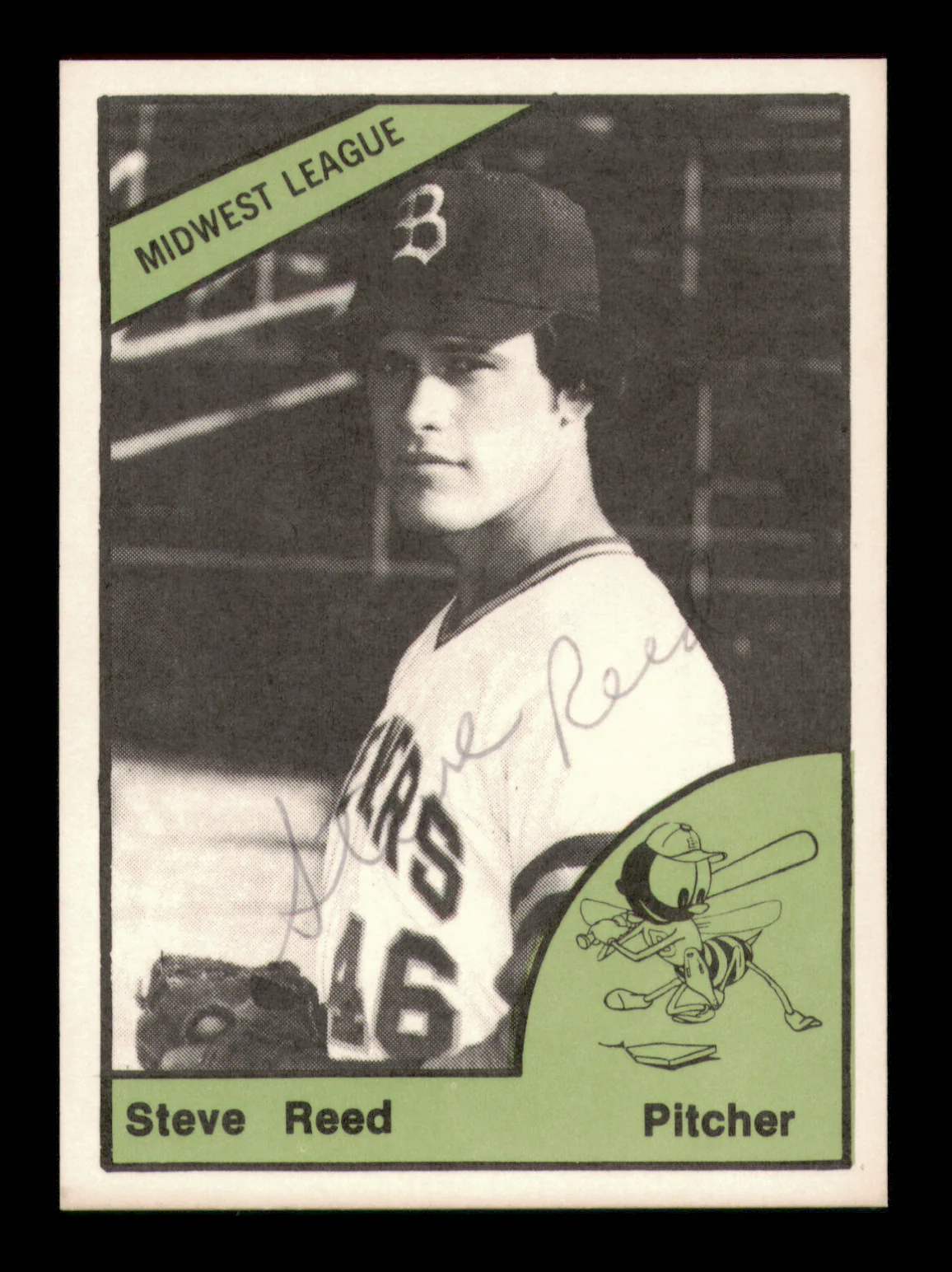 Steve Reed Autographed 1978 TCMA Rookie Card #159 Burlington Bees