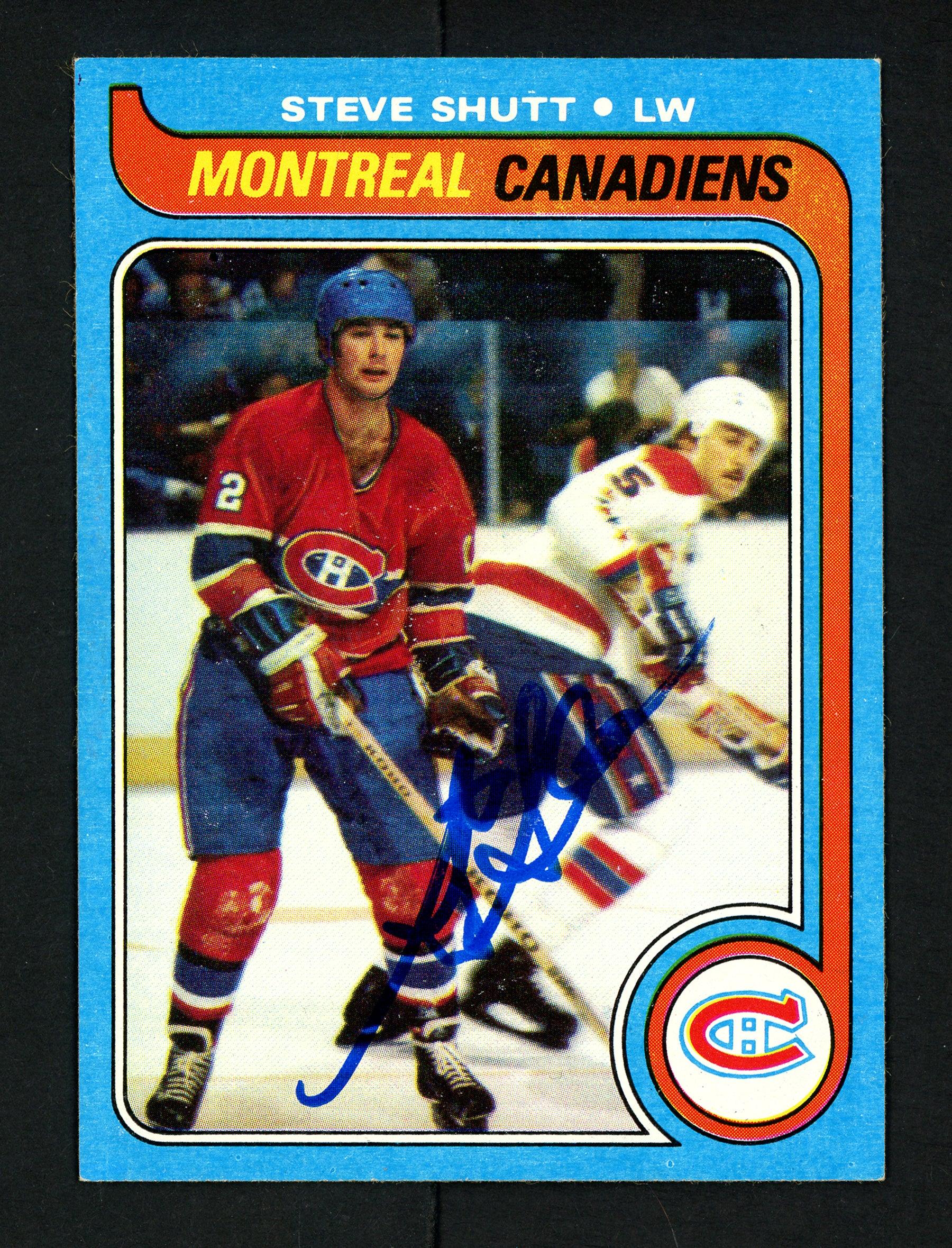 Steve Shutt Autographed 1979-80 Topps Card #90 Montreal Canadiens SKU #154310