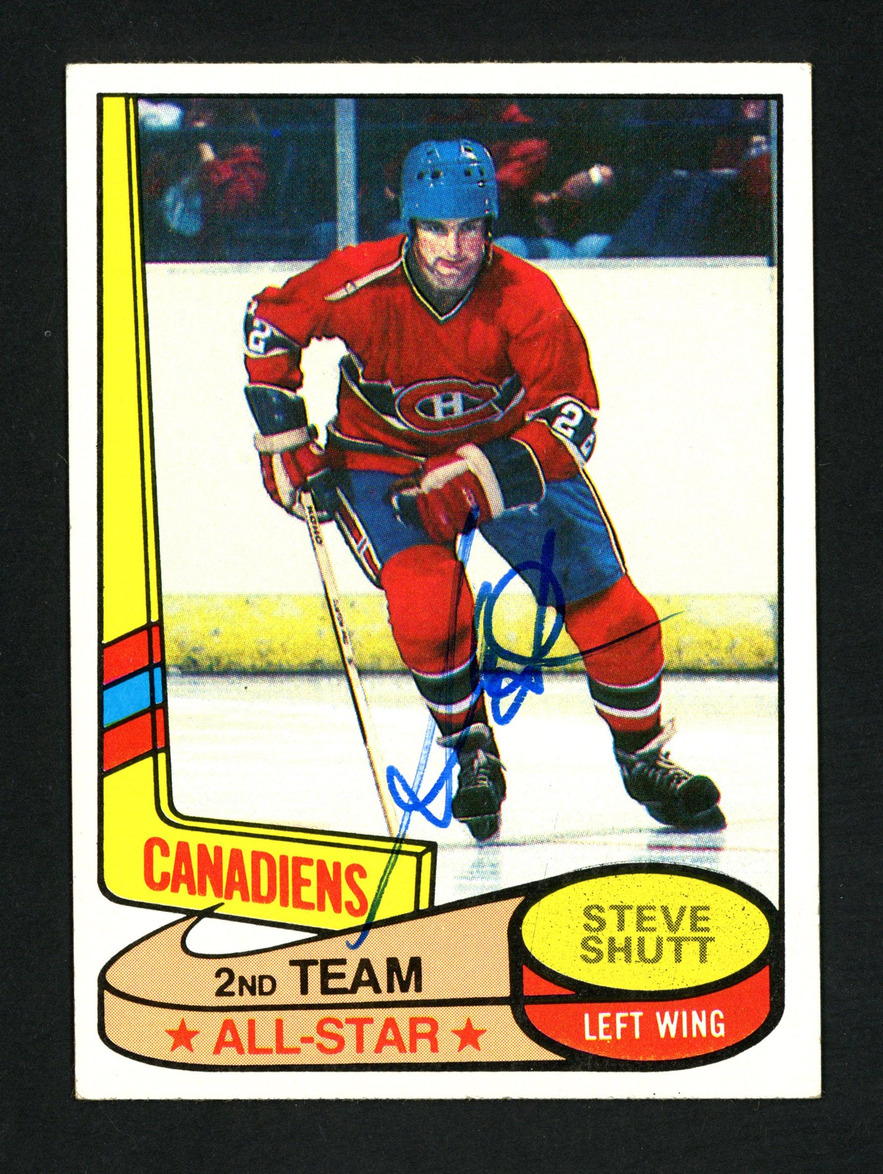 Steve Shutt Autographed 1980-81 Topps Card #89 Montreal Canadiens SKU #154257
