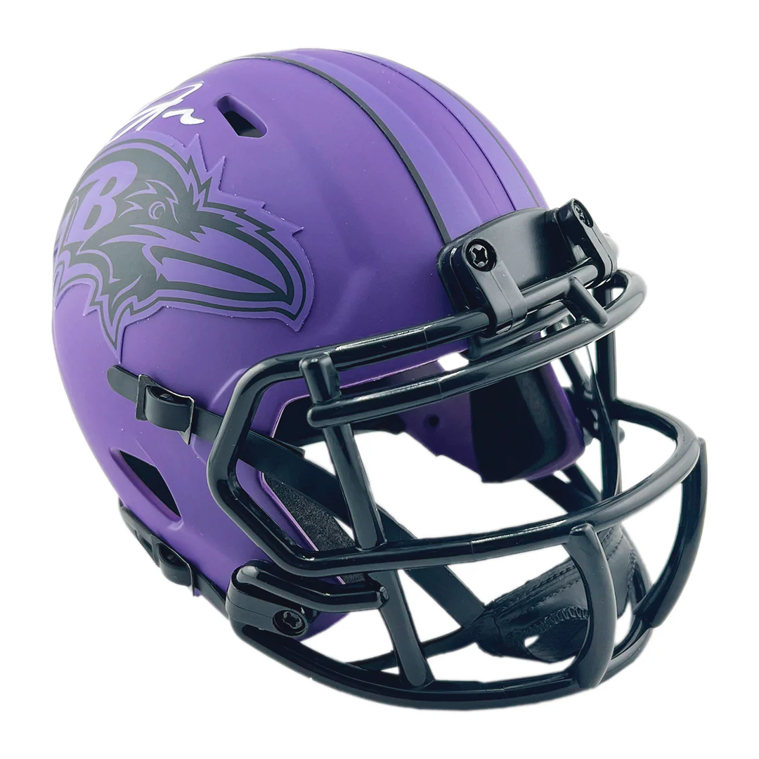Terrell Suggs Signed Baltimore Ravens Rave Mini Football Helmet (JSA) - Image 3