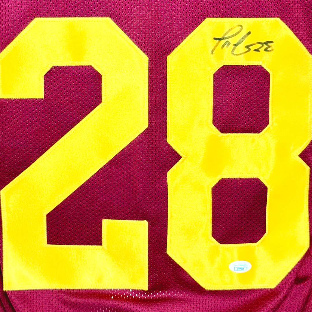 Terrell Thomas Signed USC College Red Football Jersey (JSA) - Image 2