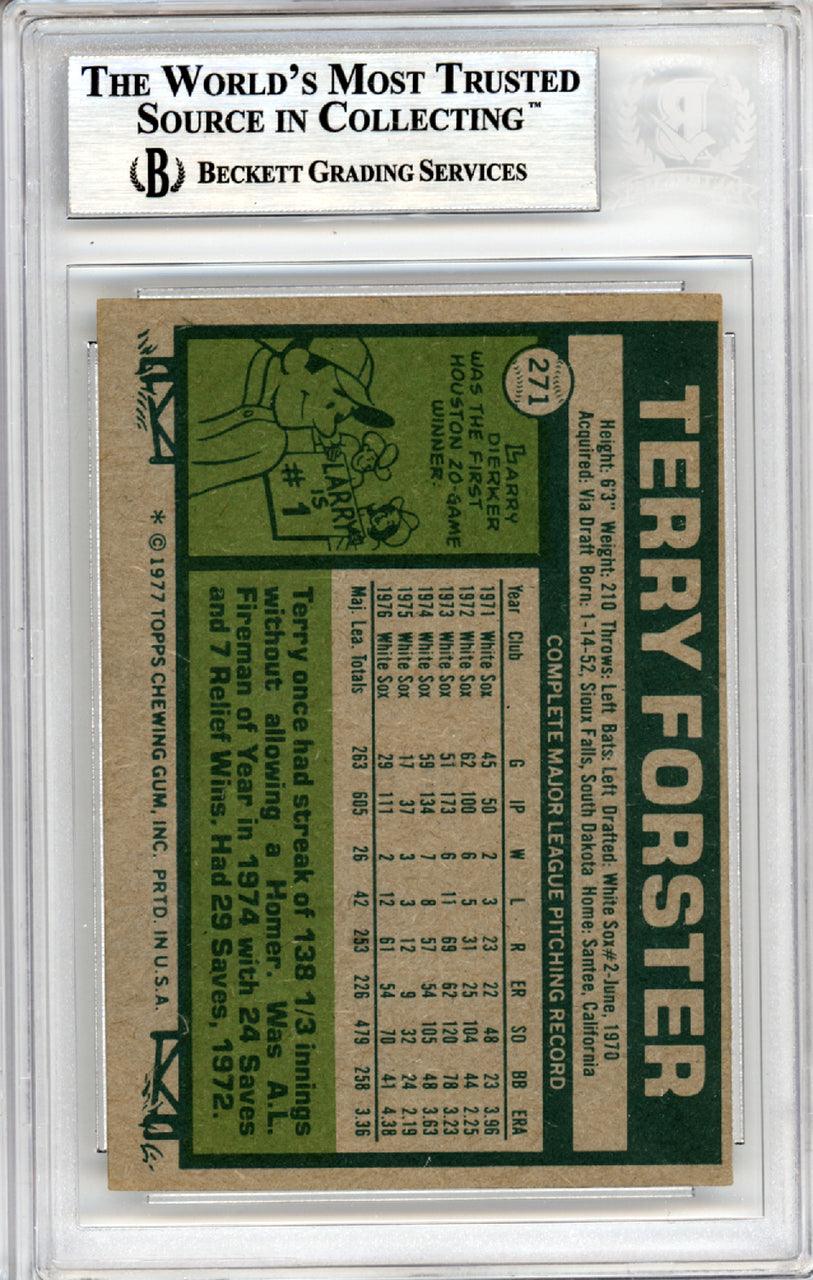 Terry Forster Autographed 1977 Topps Card #271 Chicago White Sox Beckett BAS #10378659 - Image 2