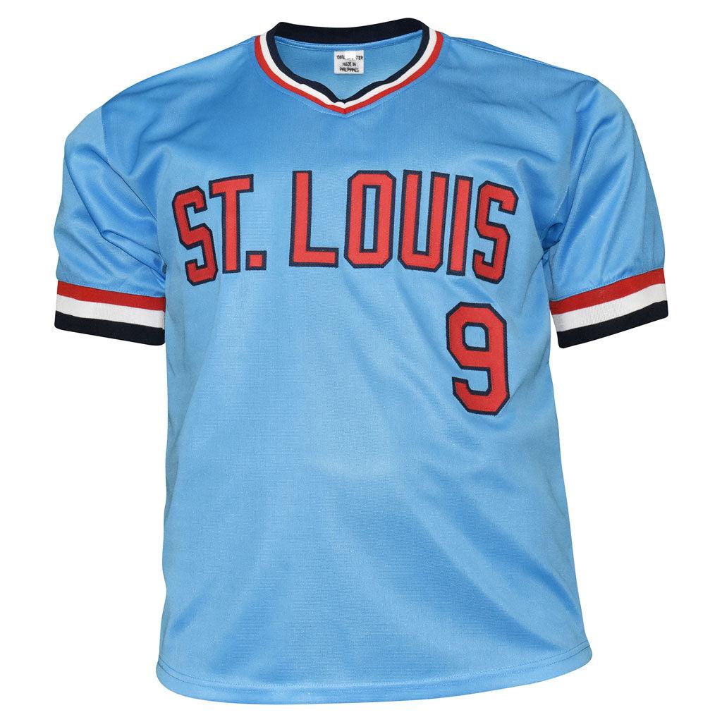 Terry Pendleton Signed St Louis Blue Baseball Jersey (JSA) - Image 3