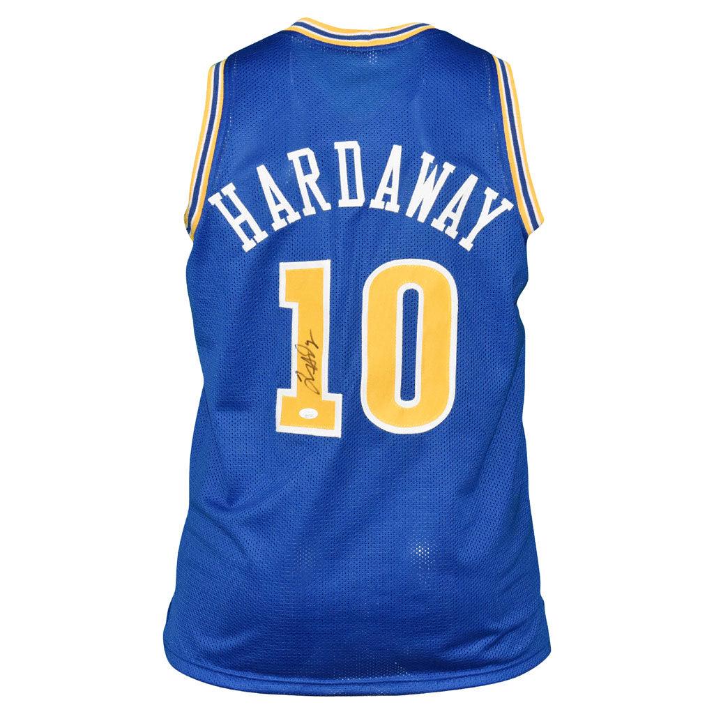 Tim Hardaway Signed Golden State Blue Basketball Jersey (JSA)