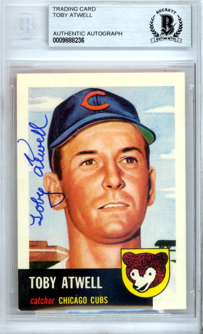 Toby Atwell Autographed 1953 Topps Archives Card #23 Chicago Cubs Beckett BAS #9888236