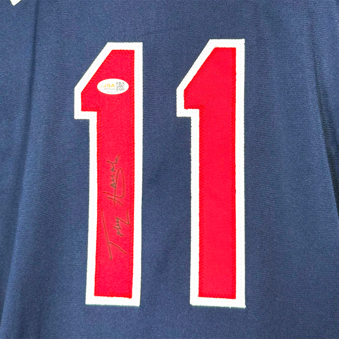 Toby Harrah Signed Cleveland Blue Baseball Jersey (JSA) - Image 2