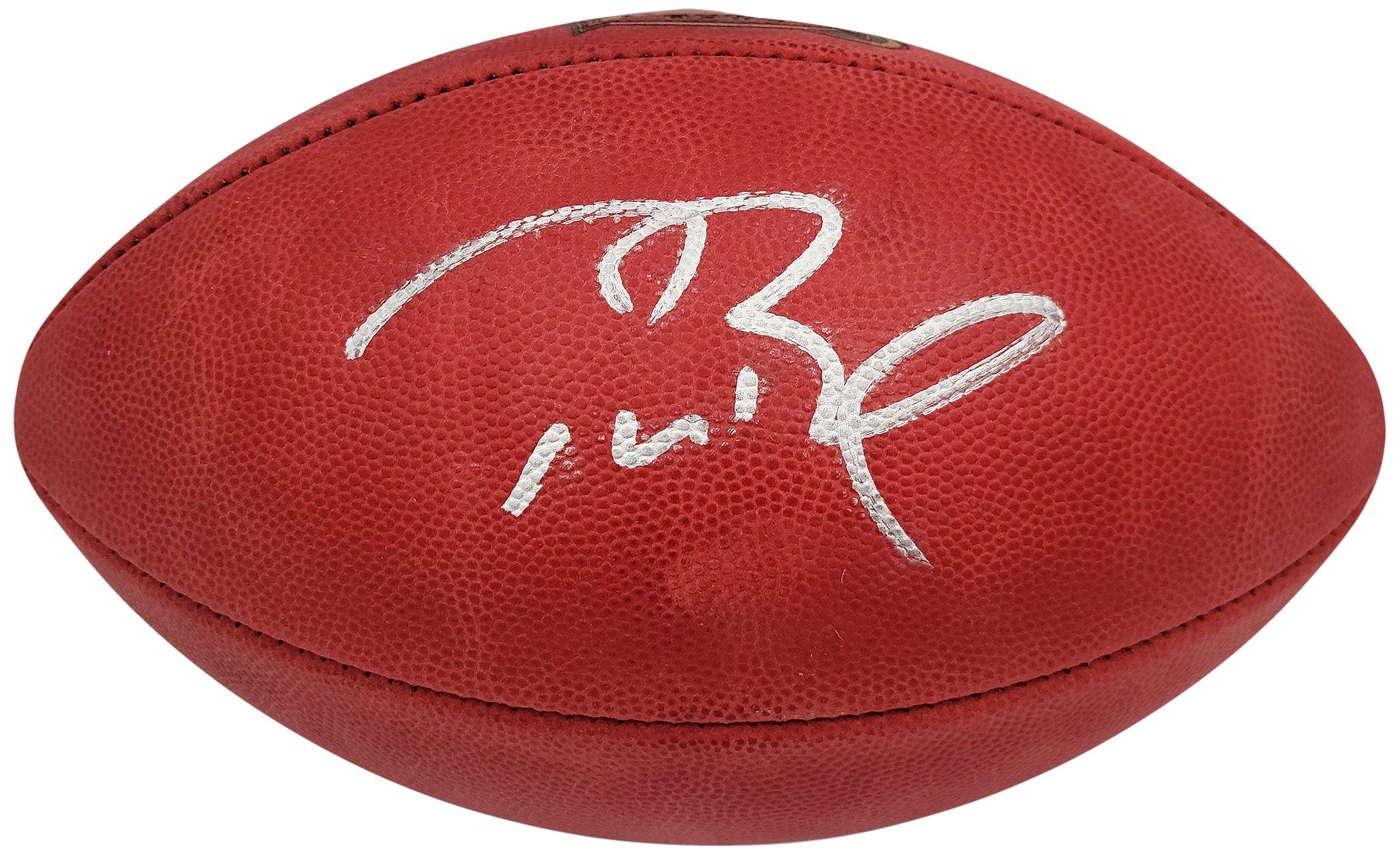 Tom Brady Autographed Official NFL Leather Super Bowl XXXVIII Logo Football Fanatics Holo #AA0104111 - Image 2
