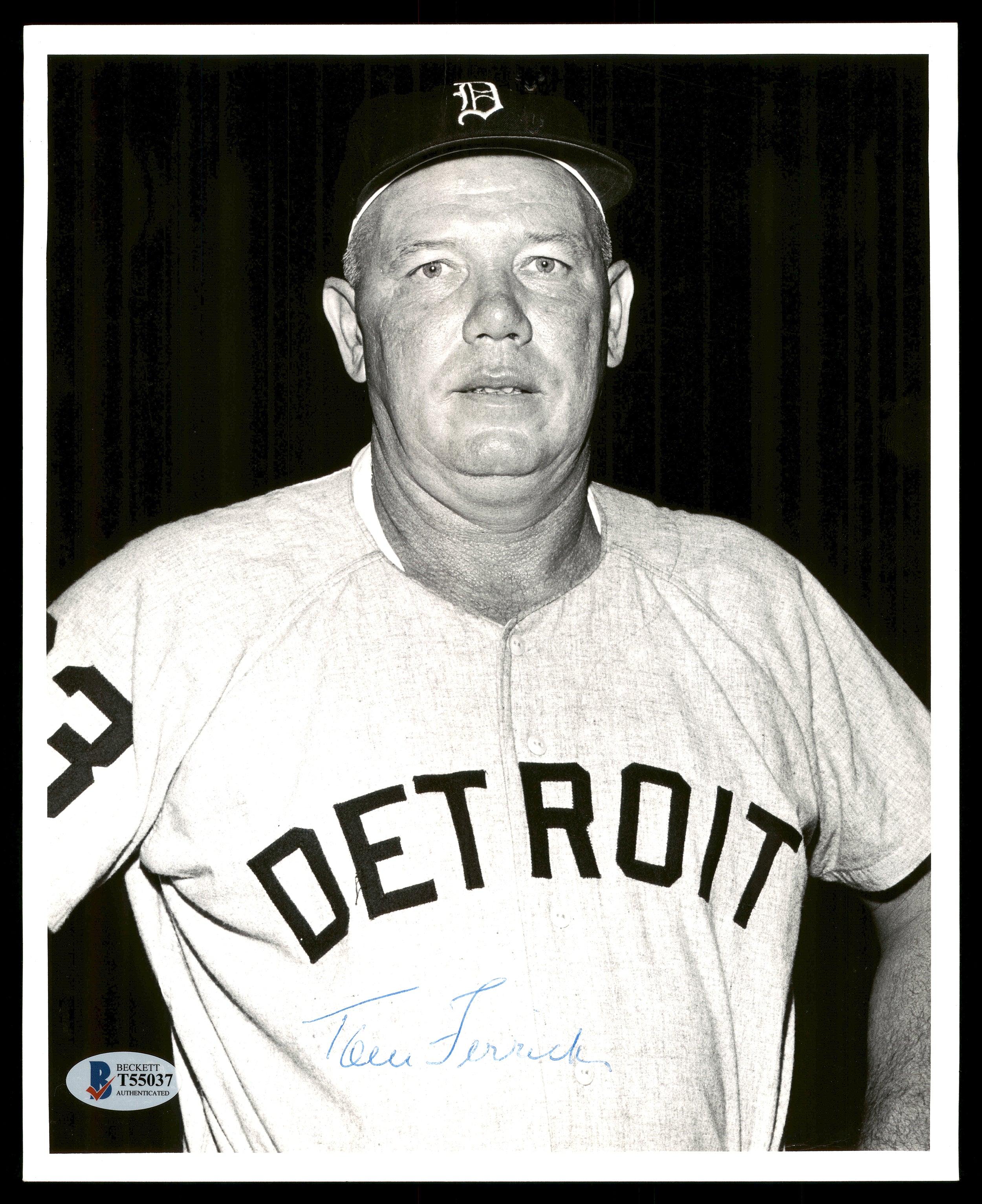 Tom Ferrick Autographed 8x10 Photo Detroit Tigers Vintage Signature Beckett BAS #T55037