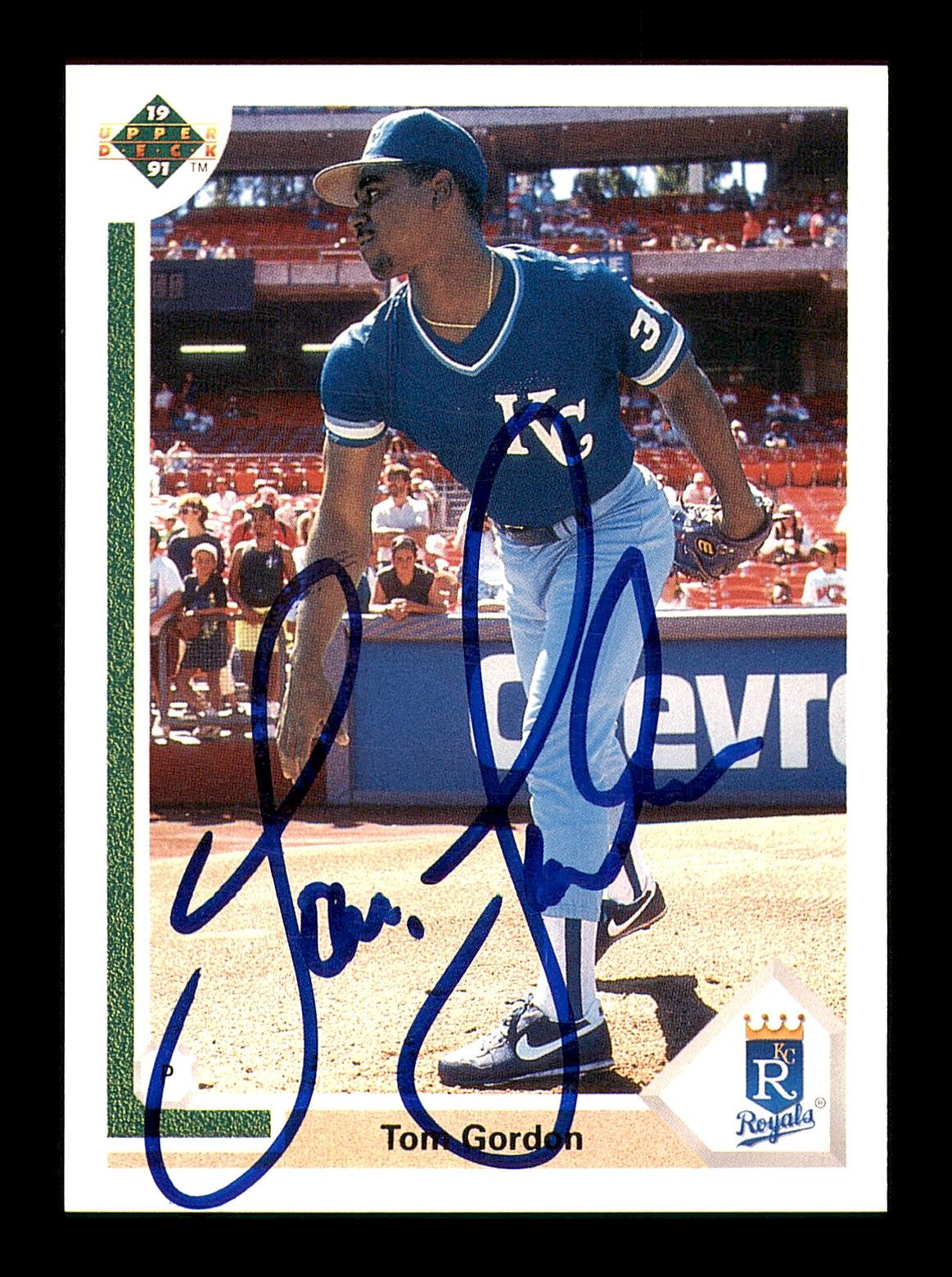 Tom Gordon Autographed 1991 Upper Deck Card #431 Kansas City Royals SKU #184162