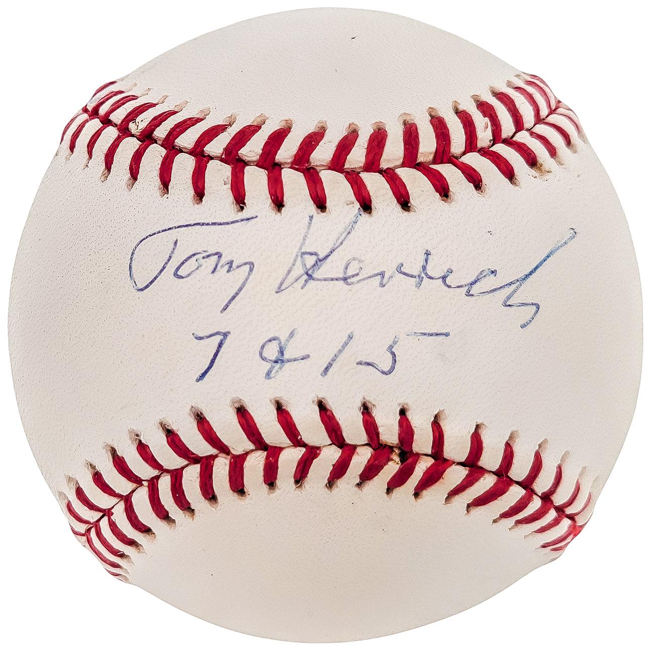 Tom Henrich Autographed Official AL Baseball New York Yankees Beckett BAS #BE16623