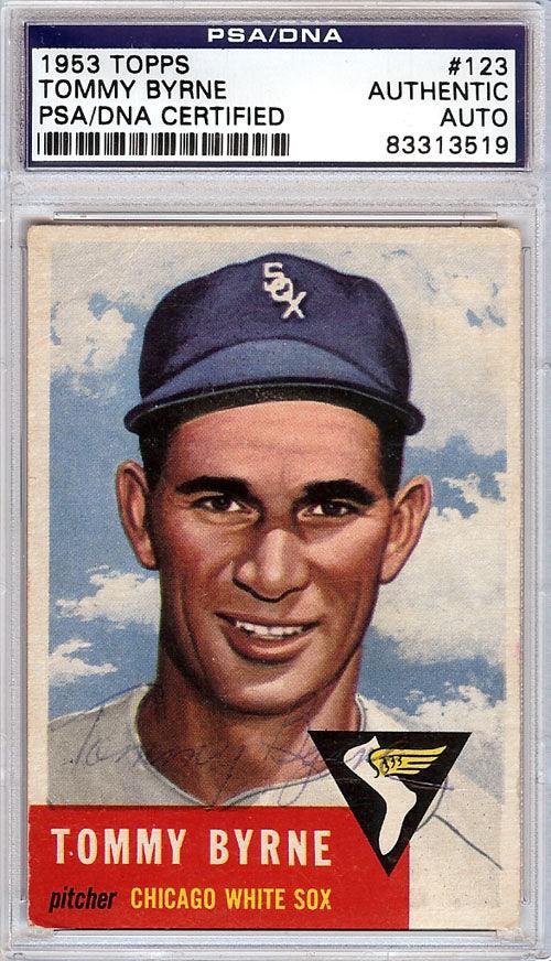 Tommy Byrne Autographed 1953 Topps Card #123 Chicago White Sox PSA/DNA #83313519