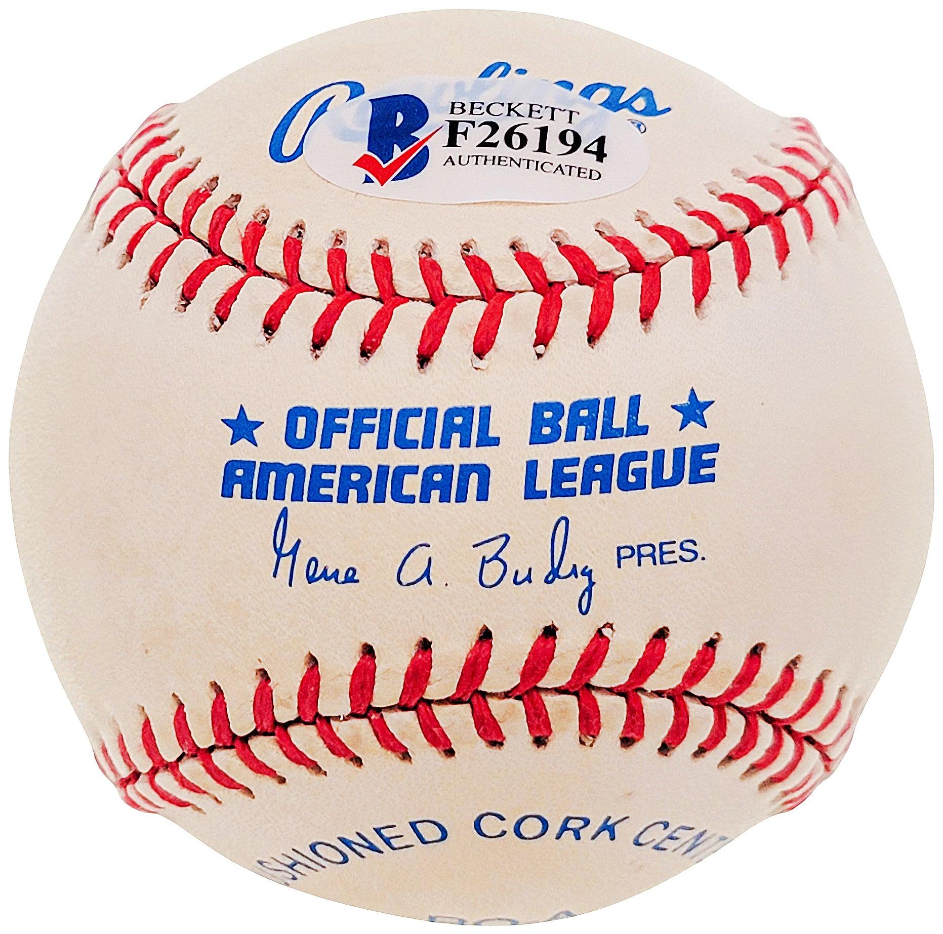 Tommy Byrne Autographed Official AL Baseball New York Yankees Beckett BAS #F26194 - Image 2