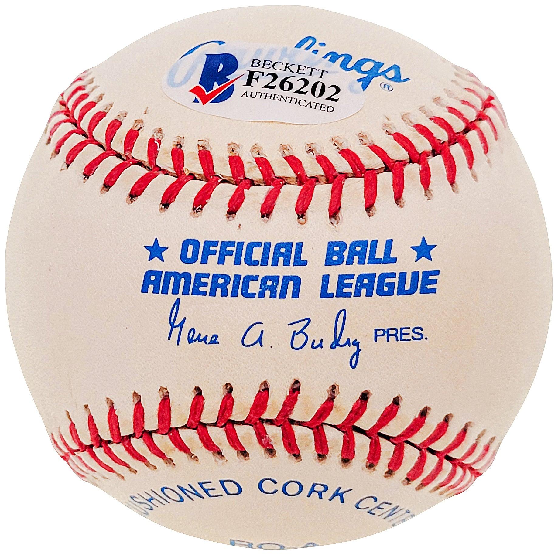 Tommy Byrne Autographed Official AL Baseball New York Yankees Beckett BAS #F26202 - Image 2
