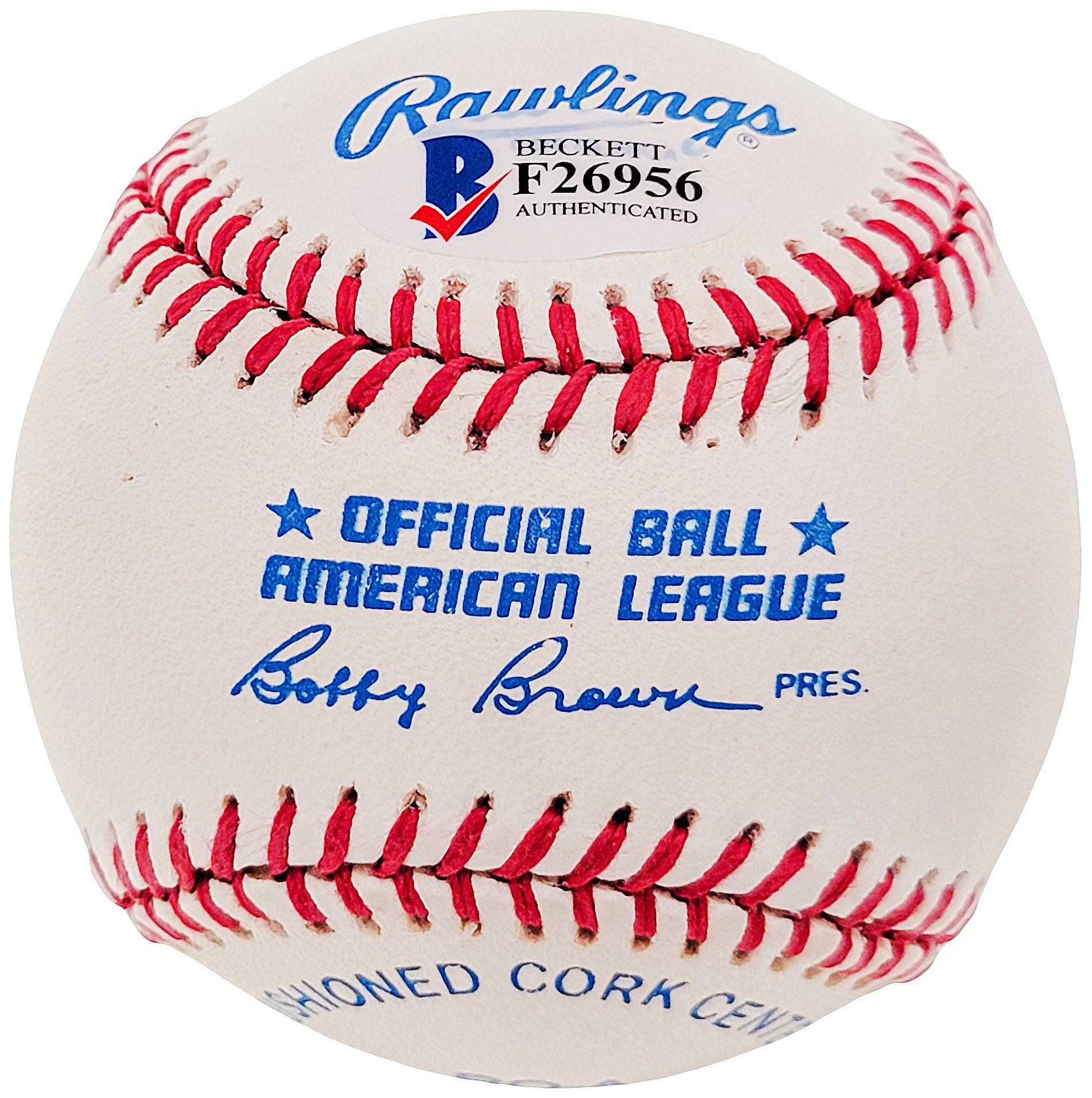 Tommy Tom Henrich Autographed Official AL Baseball New York Yankees Beckett BAS #F26956 - Image 2
