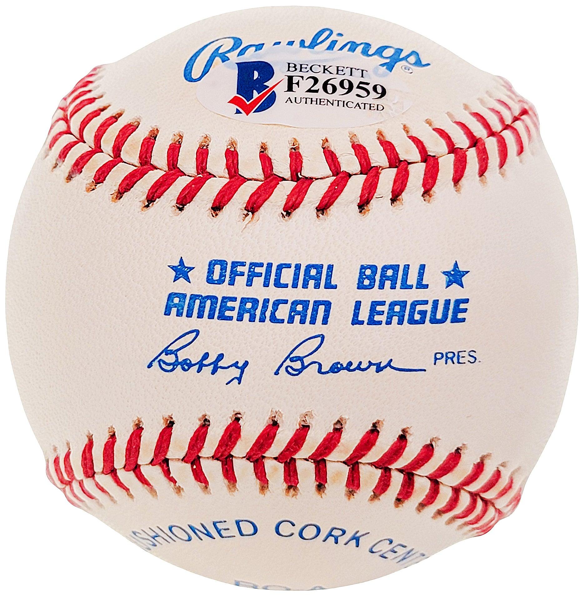 Tommy Tom Henrich Autographed Official AL Baseball New York Yankees Beckett BAS #F26959 - Image 2