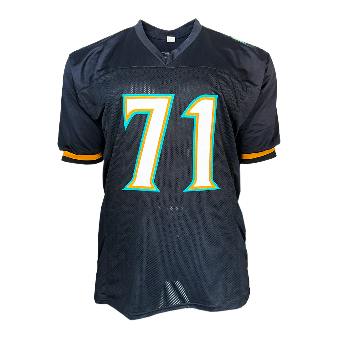 Tony Boselli Signed HOF 22 Inscription Jacksonville Black Football Jersey (JSA) - Image 3