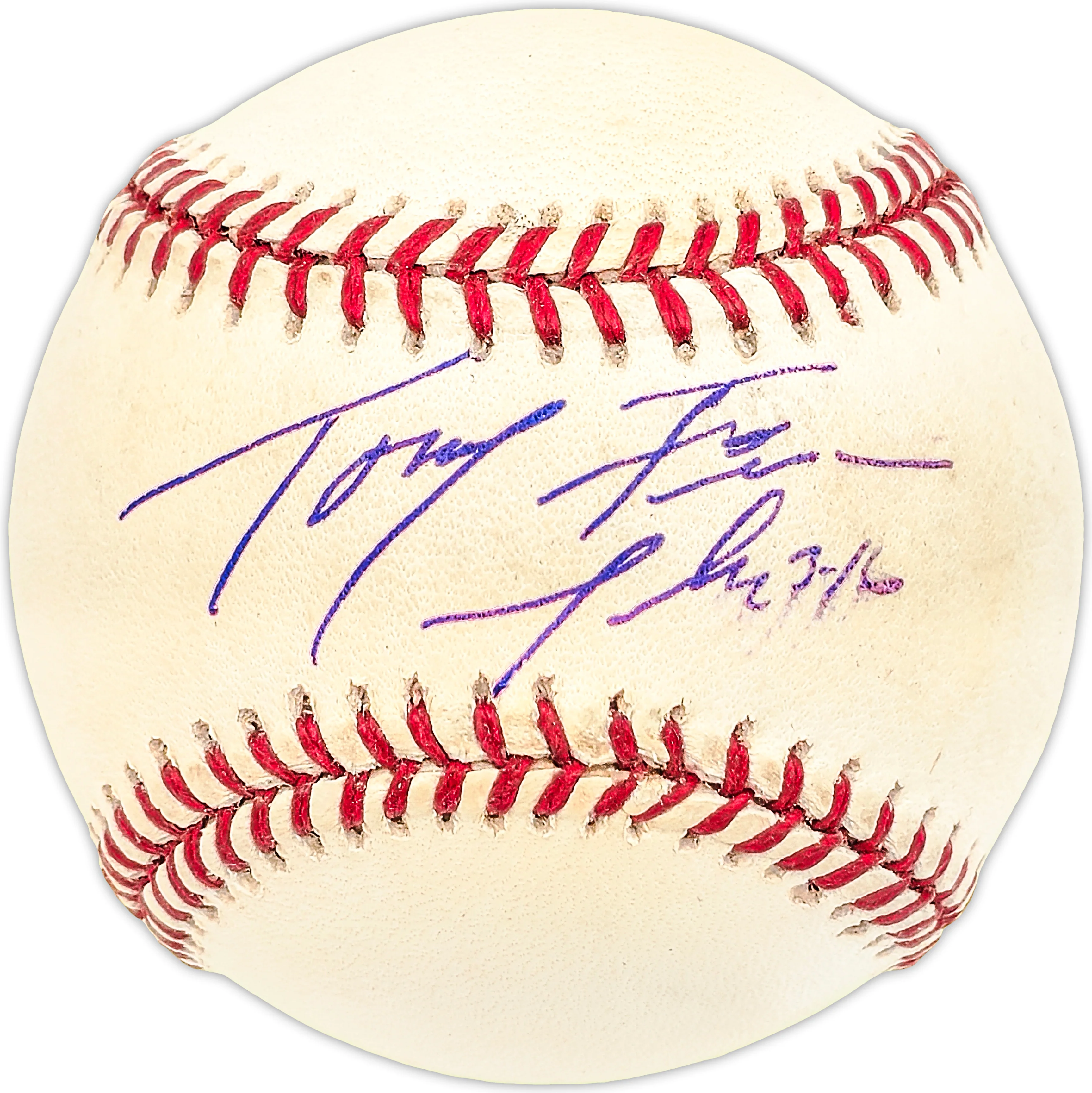 Tony Fossas Autographed Official NL Baseball Boston Red Sox, St. Louis Cardinals