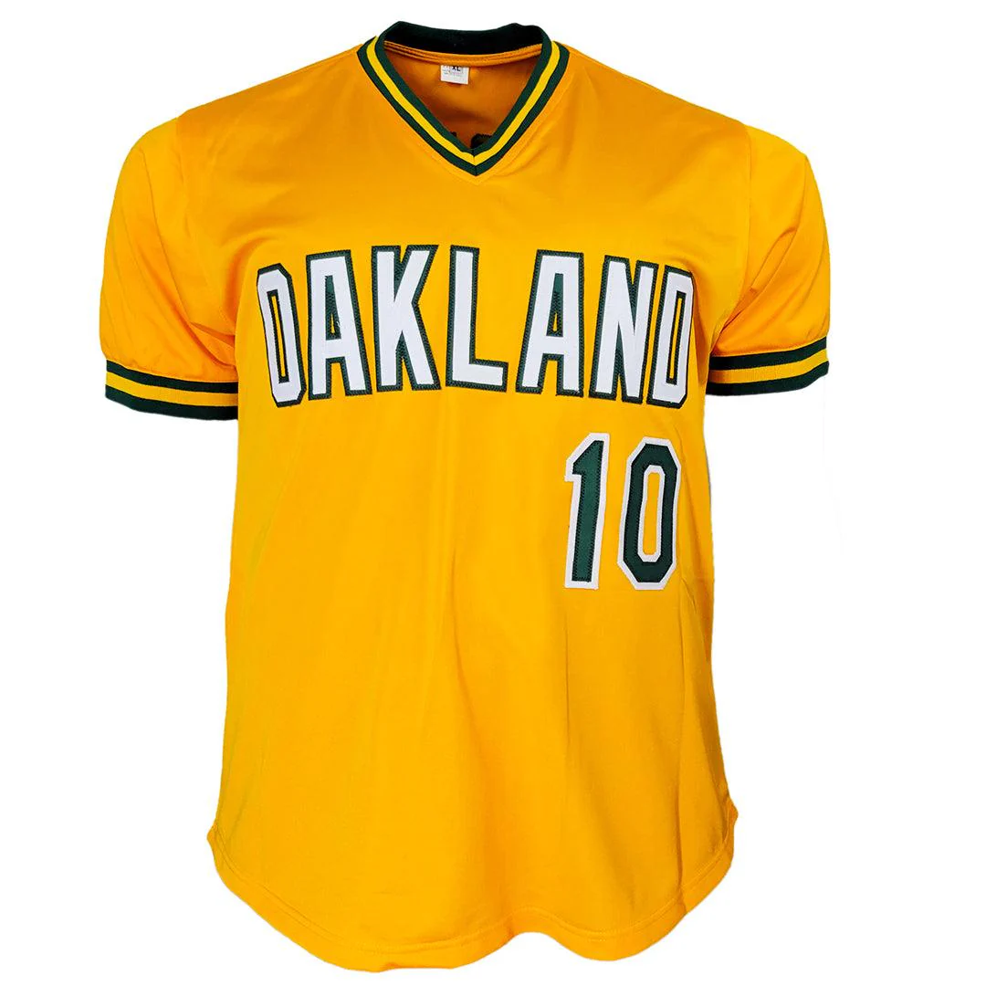 Tony LaRussa Signed Oakland Yellow Baseball Jersey (JSA) - Image 3