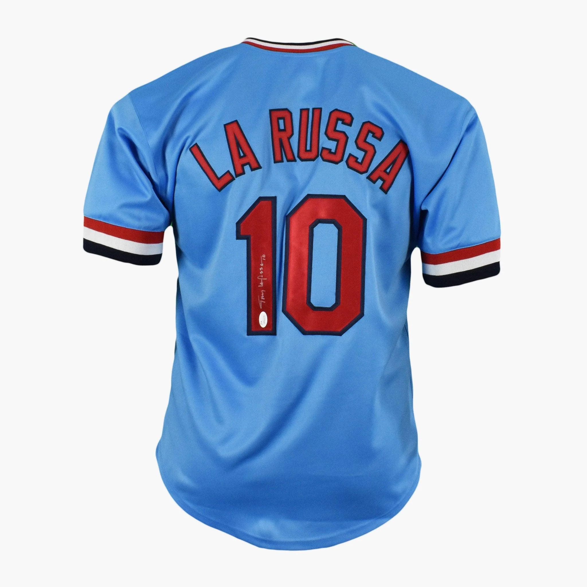 Tony LaRussa Signed St. Louis Light Blue Baseball Jersey (JSA)