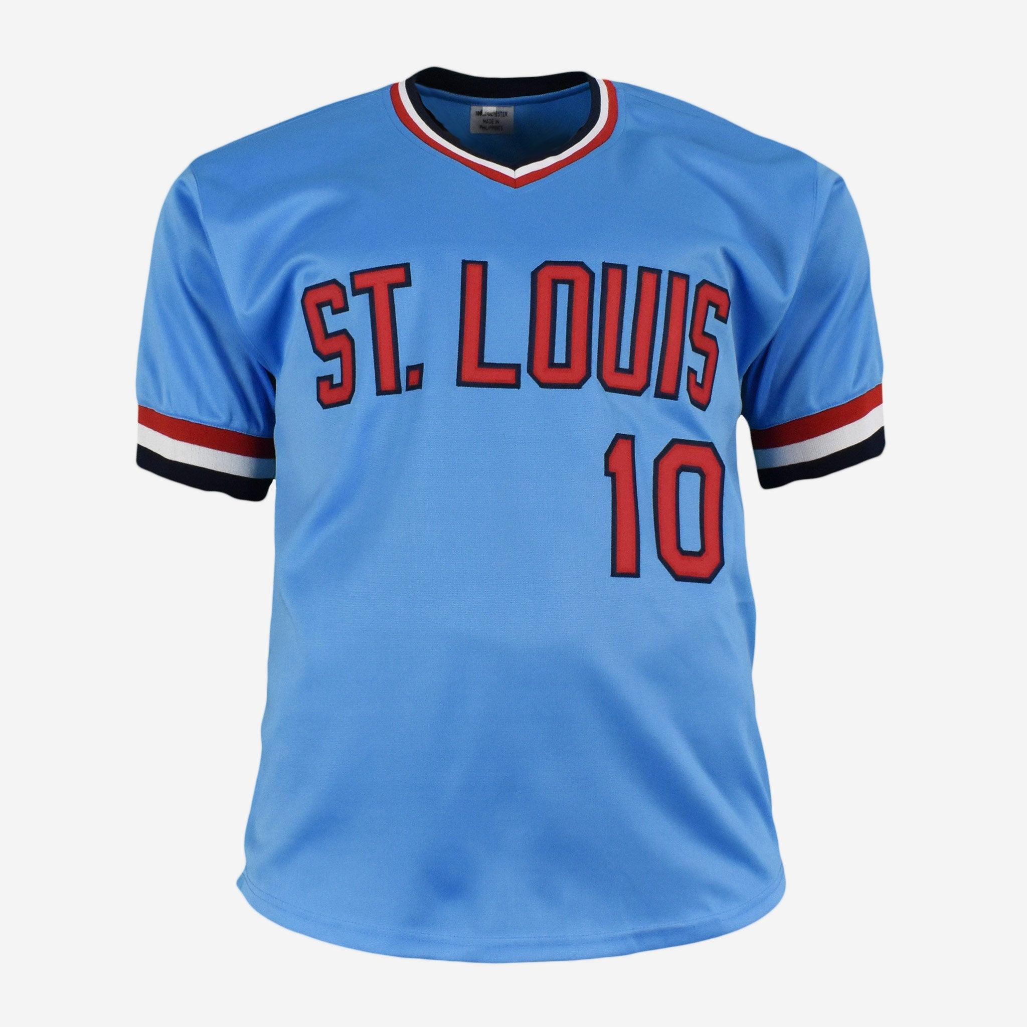 Tony LaRussa Signed St. Louis Light Blue Baseball Jersey (JSA) - Image 3