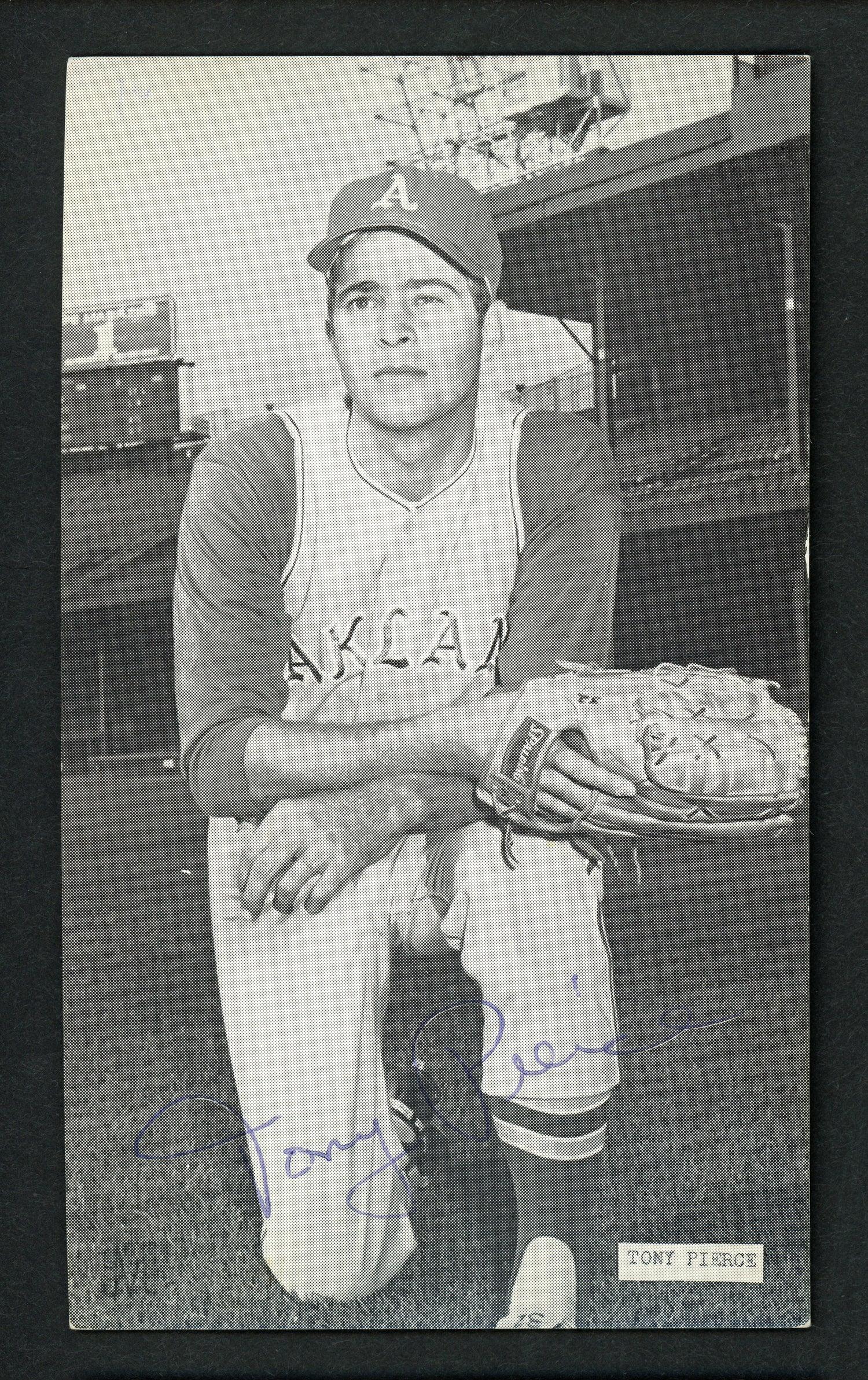 Tony Pierce Autographed 3x5.5 J.D. JD McCarthy Postcard Oakland A's "To Dan" Signed Twice SKU #156622