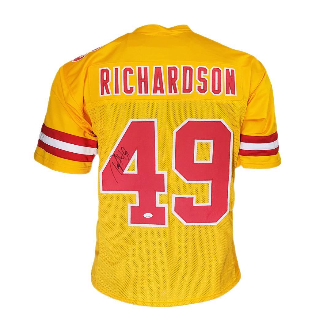 Tony Richardson Signed Kansas City Yellow Football Jersey (JSA)