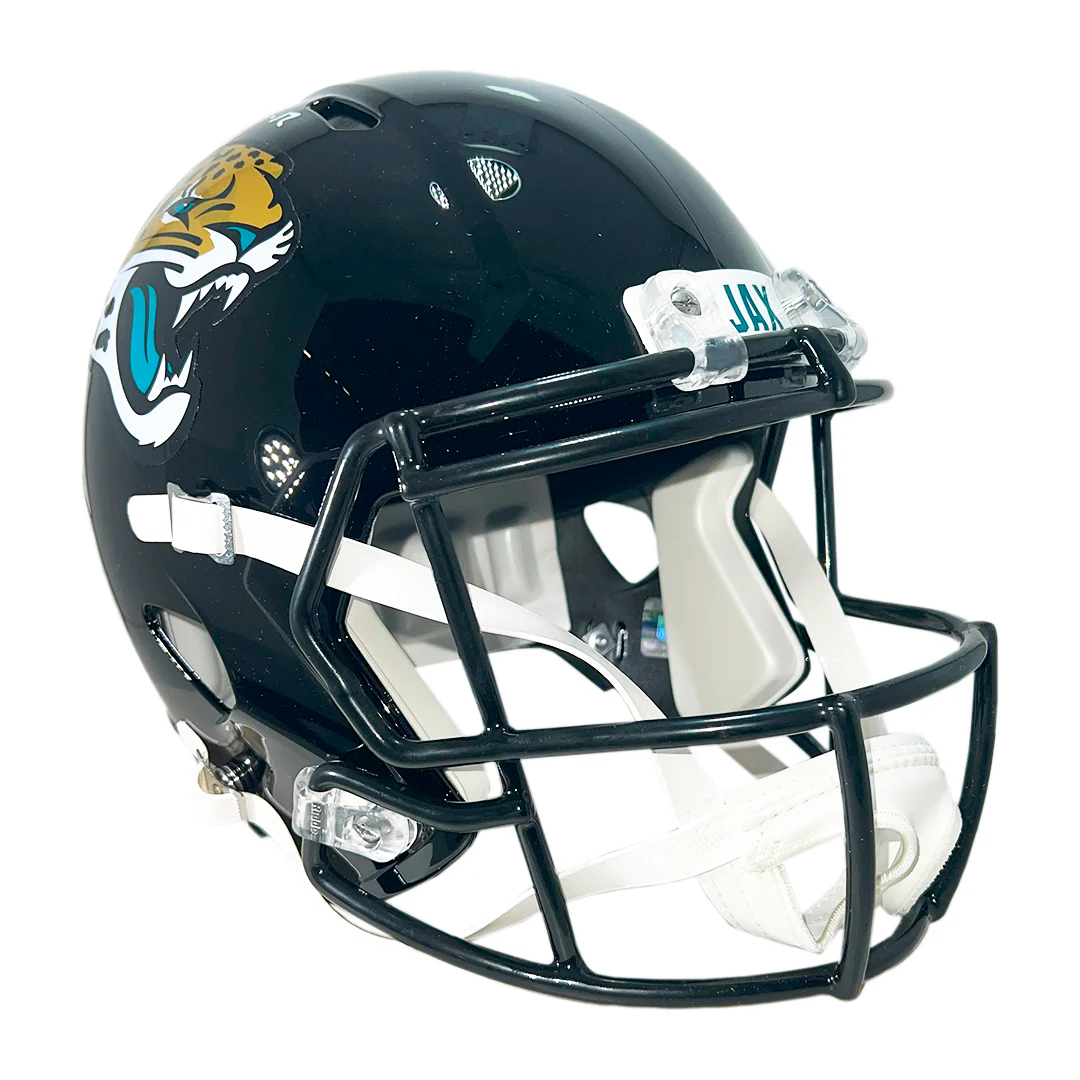 Travis Hunter Signed Jacksonville Jaguars Speed Full-Size Replica Football Helmet (Beckett) - Image 3
