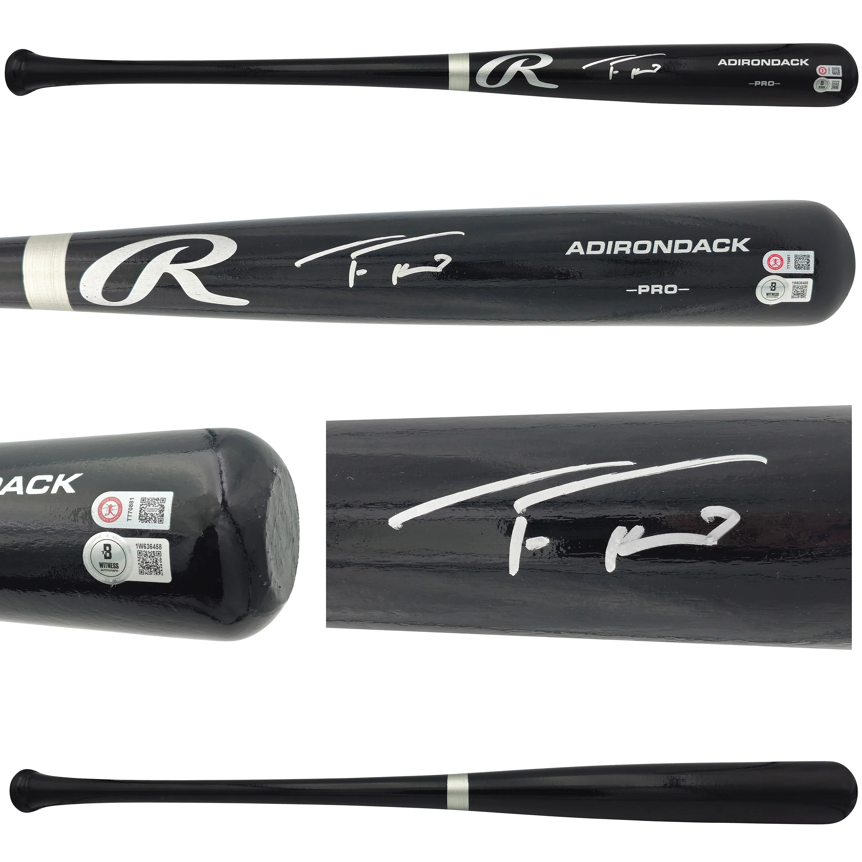 Trea Turner Autographed Black Rawlings Adirondack Baseball Bat Philadelphia Phillies Beckett BAS Witness