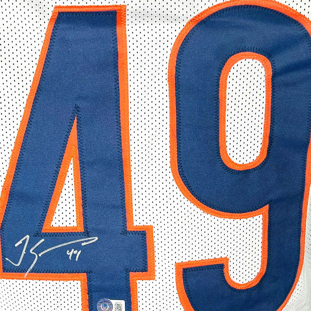 Tremaine Edmunds Signed Chicago White Football Jersey (Beckett) - Image 2