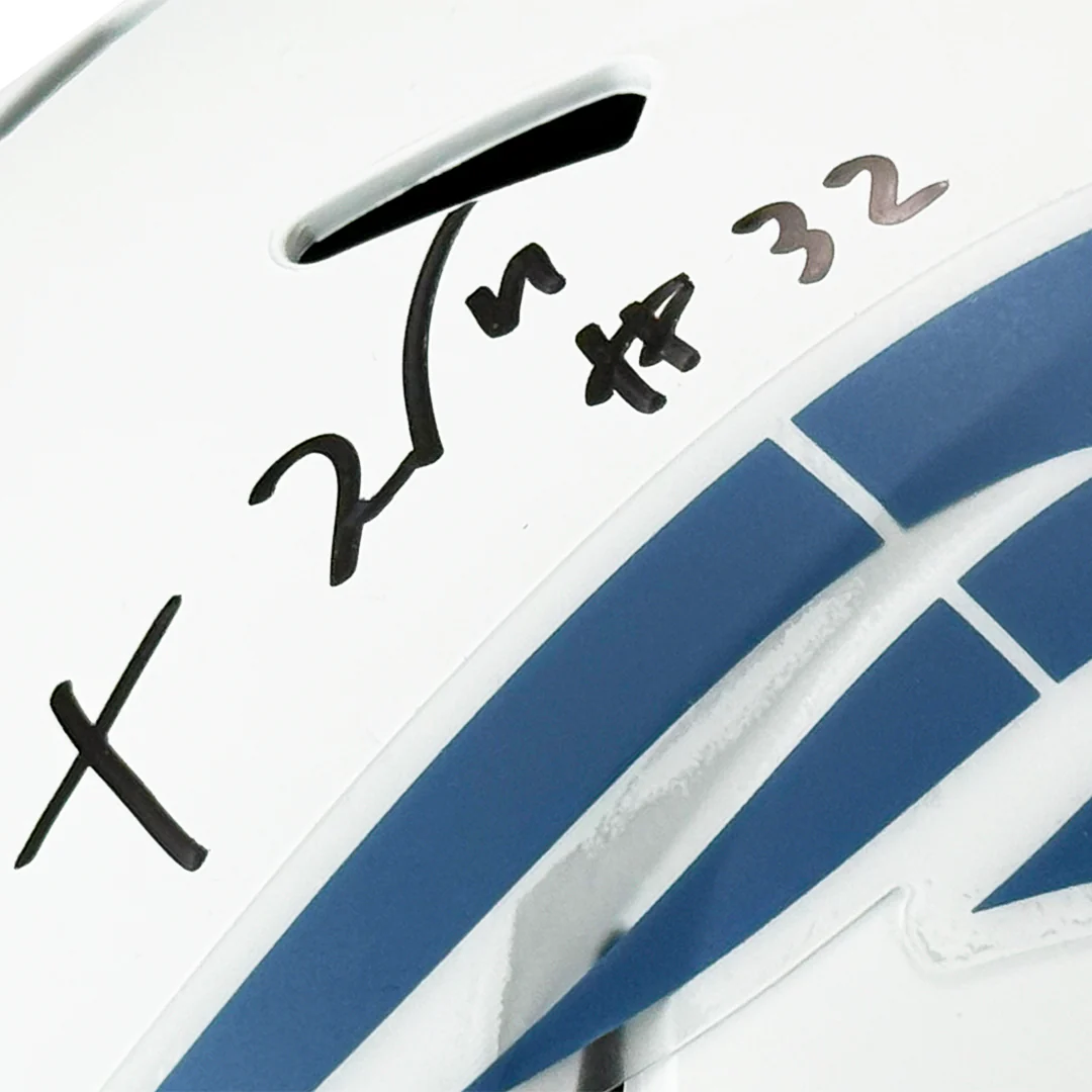 TreVeyon Henderson Signed New England Patriots Rivalries Speed Full-Size Replica Football Helmet (JSA) - Image 2