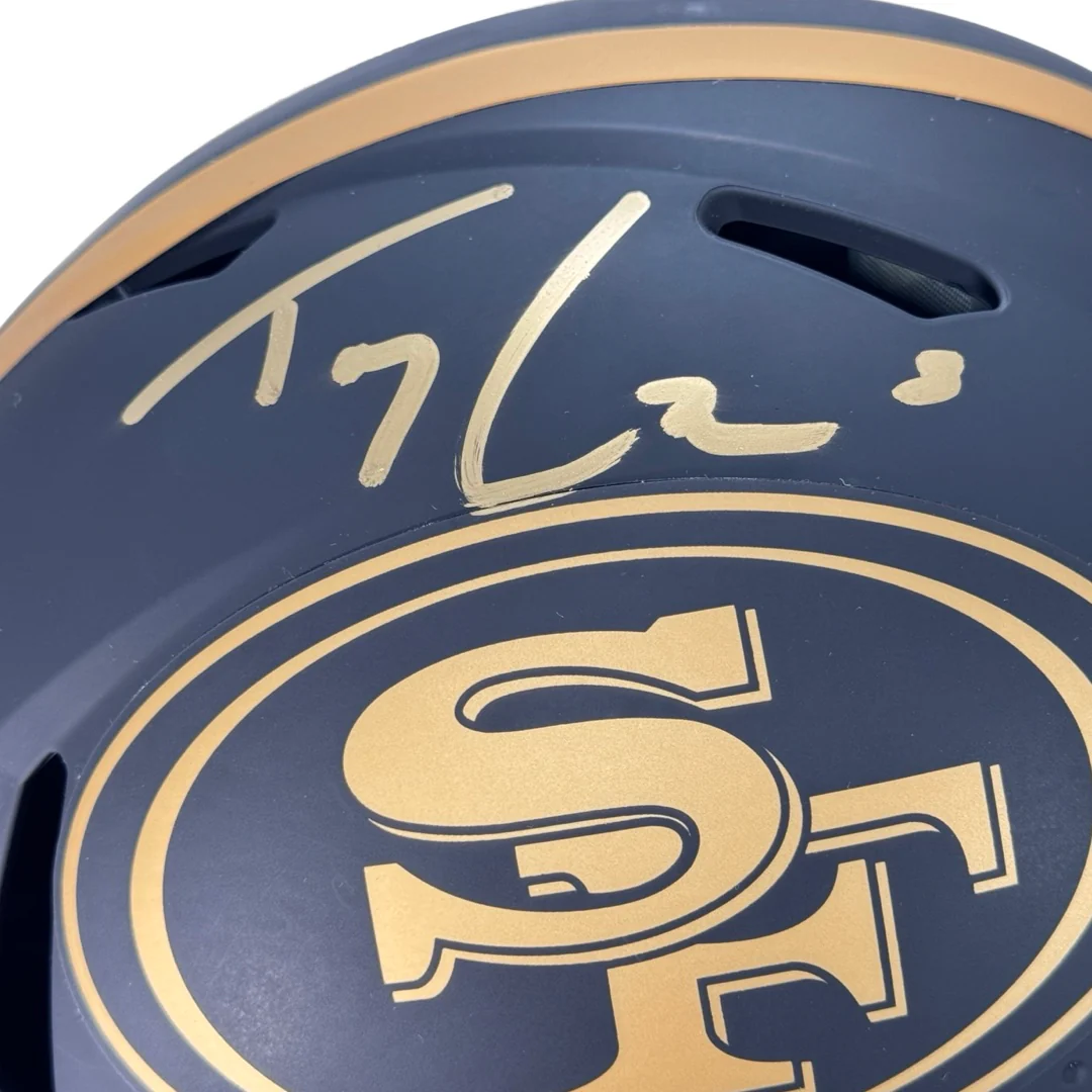 Trey Lance Signed San Francisco 49ers Authentic Eclipse Speed Full-Size Football Helmet (Beckett) - Image 2