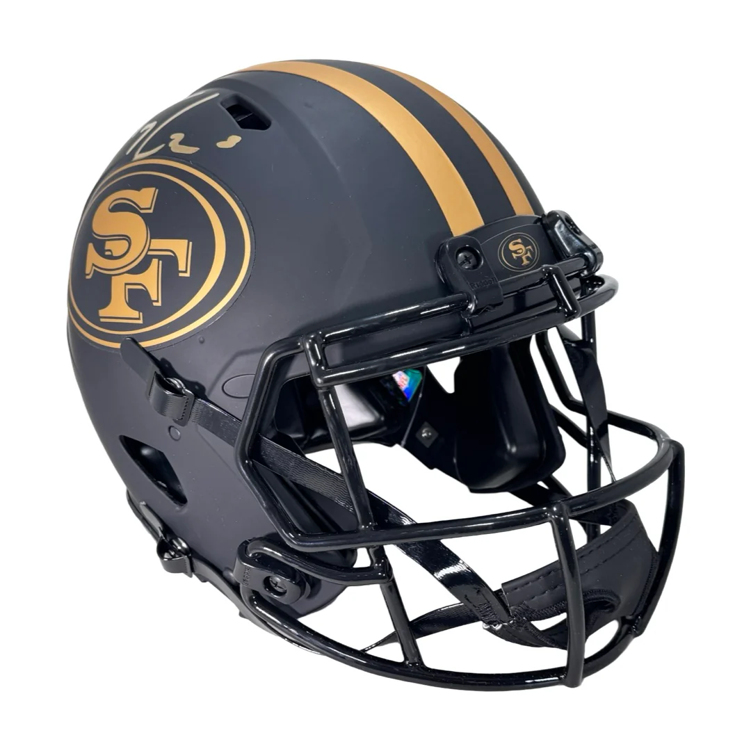 Trey Lance Signed San Francisco 49ers Authentic Eclipse Speed Full-Size Football Helmet (Beckett) - Image 3