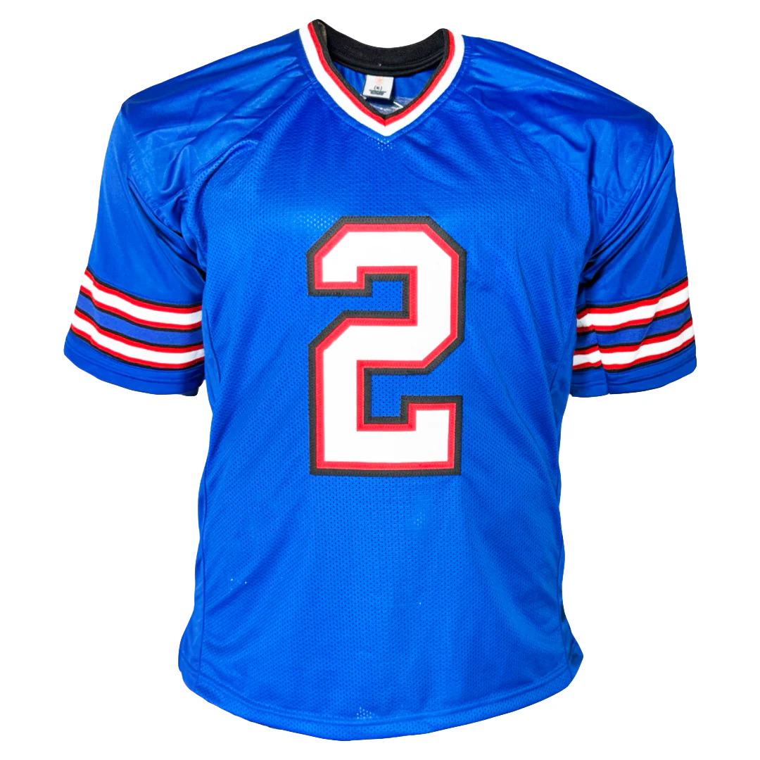 Tyler Bass Signed Buffalo Blue Football Jersey (JSA) - Image 3