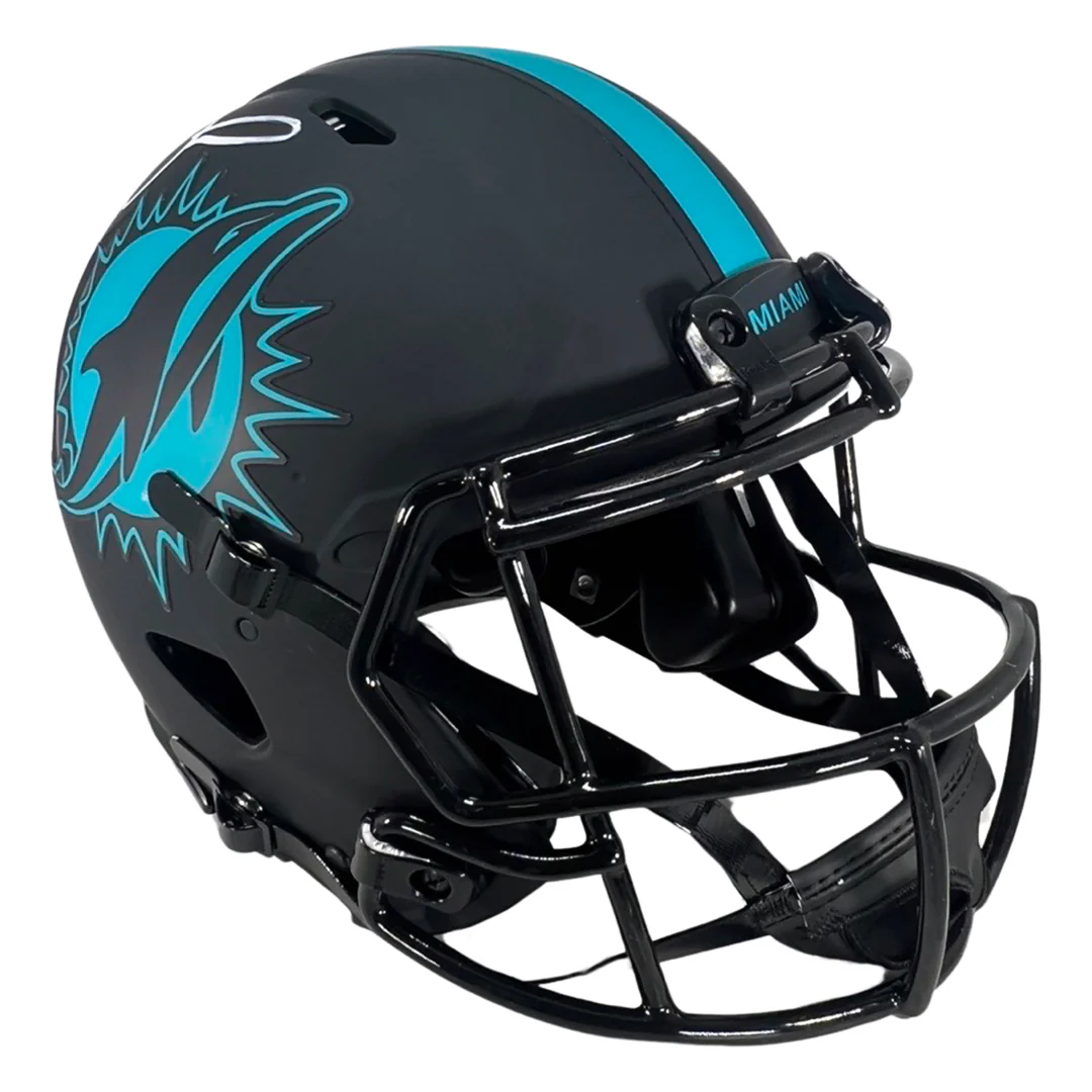Tyreek Hill Signed Miami Dolphins Authentic Eclipse Speed Full-Size Football Helmet (Beckett) - Image 3