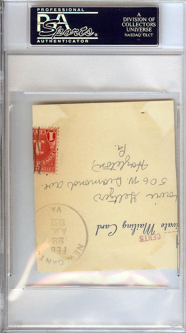 Vern Bickford Autographed 3x3.5 Cut Signature Milwaukee Braves "Best Wishes" Signed in 1952 PSA/DNA #83908647 - Image 2