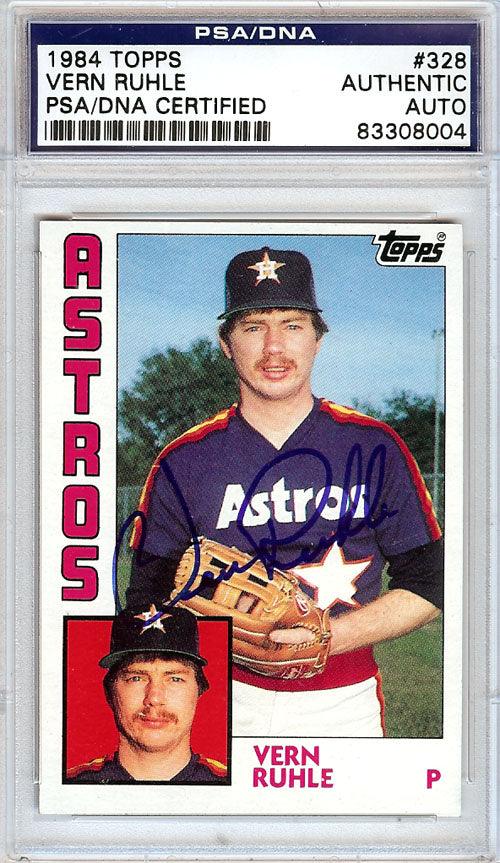 Vern Ruhle Autographed 1984 Topps Card #328 Houston Astros PSA/DNA #83308004