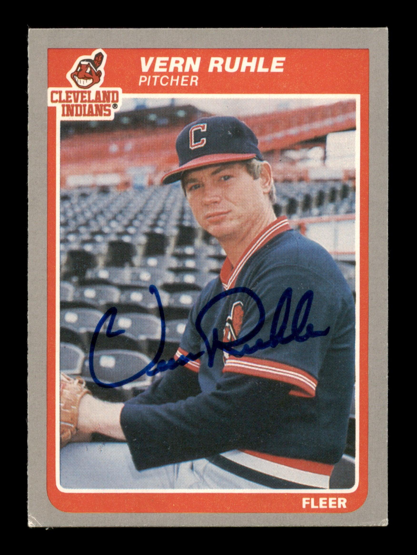 Vern Ruhle Autographed 1985 Fleer Update Card #U-93 Cleveland Indians SKU #188000