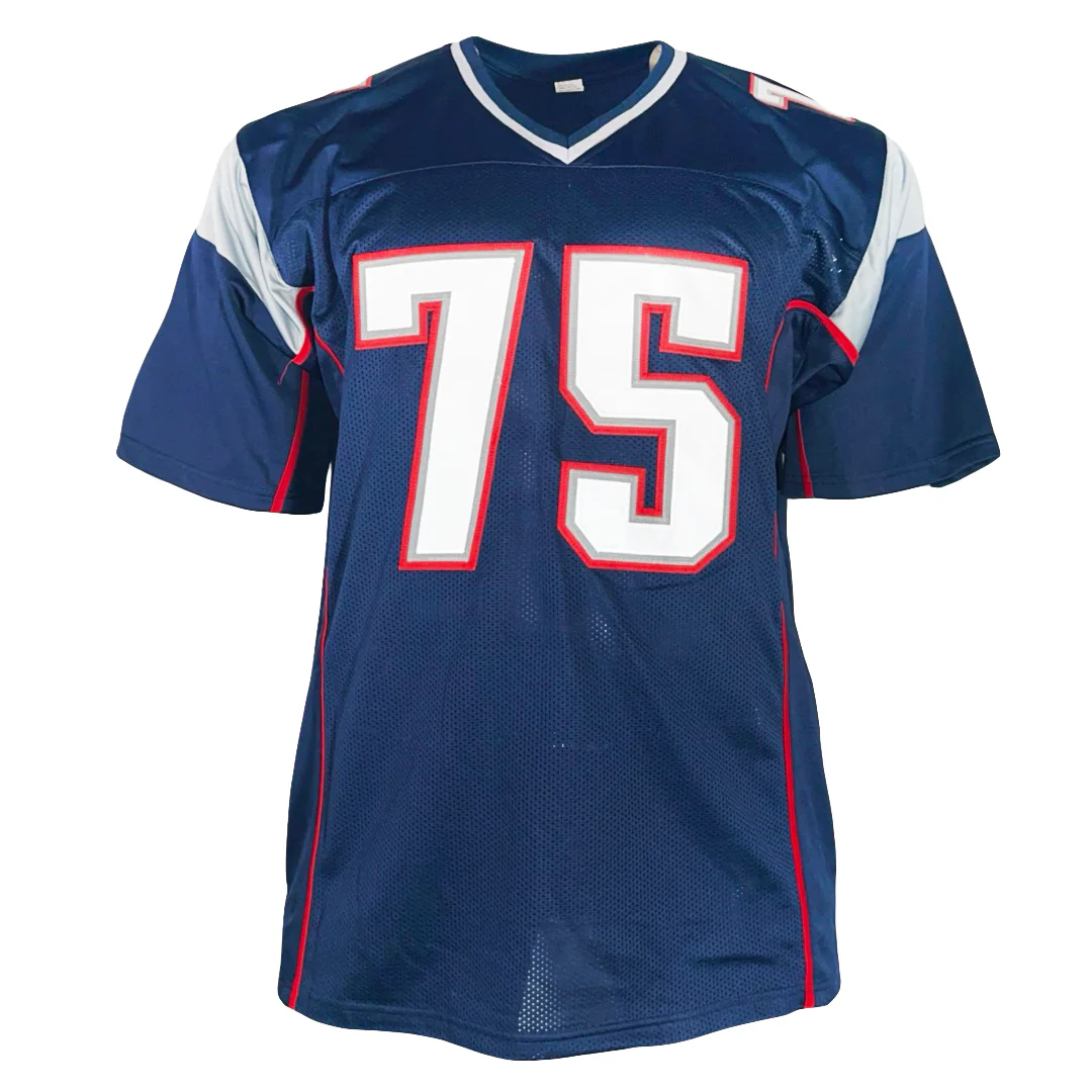 Vince Wilfork Signed New England Navy Football Jersey (Beckett) - Image 3