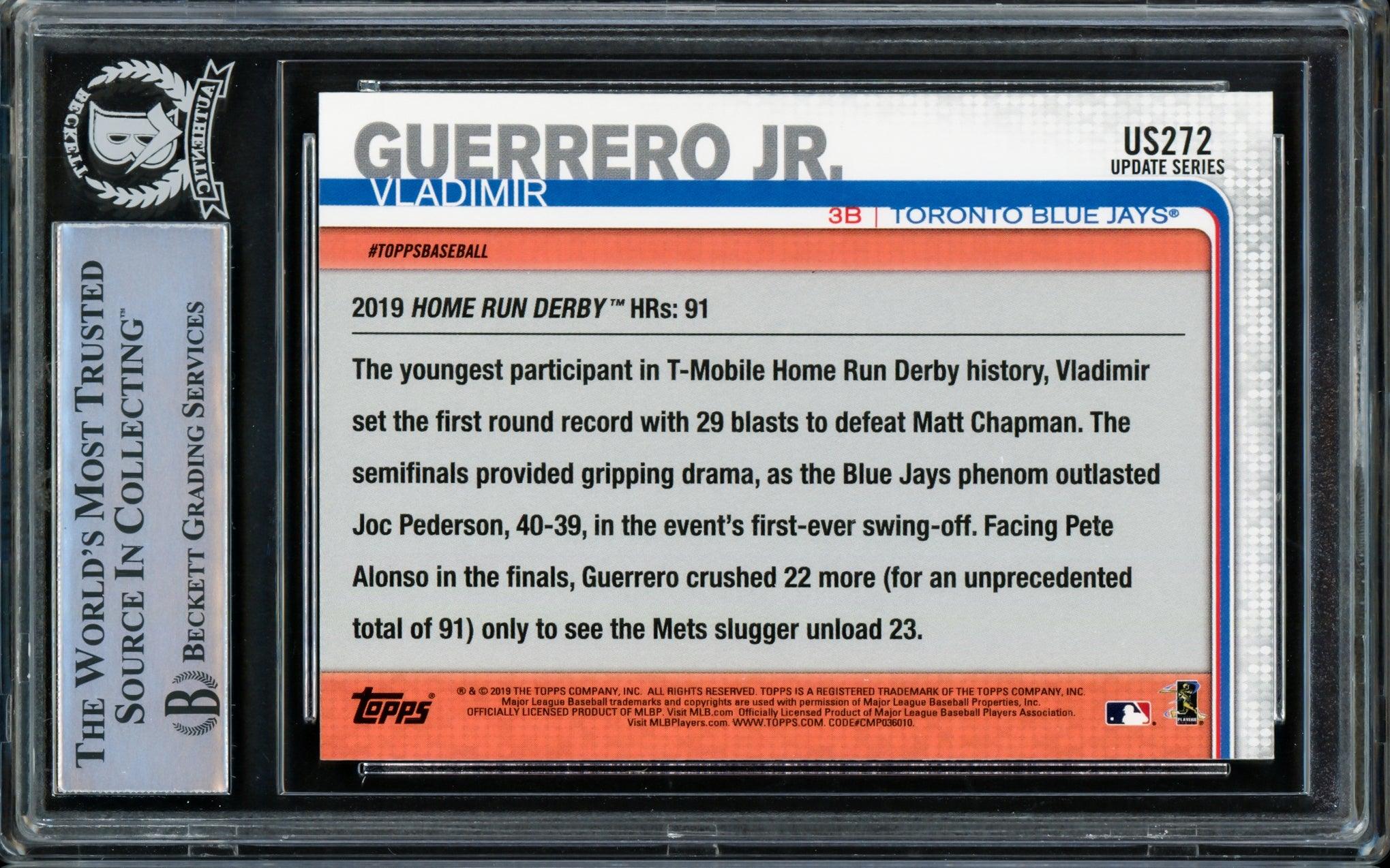 Vladimir Guerrero Jr. Autographed 2019 Topps Update Rookie Card #US272 Toronto Blue Jays Beckett BAS Stock #209786 - Image 2