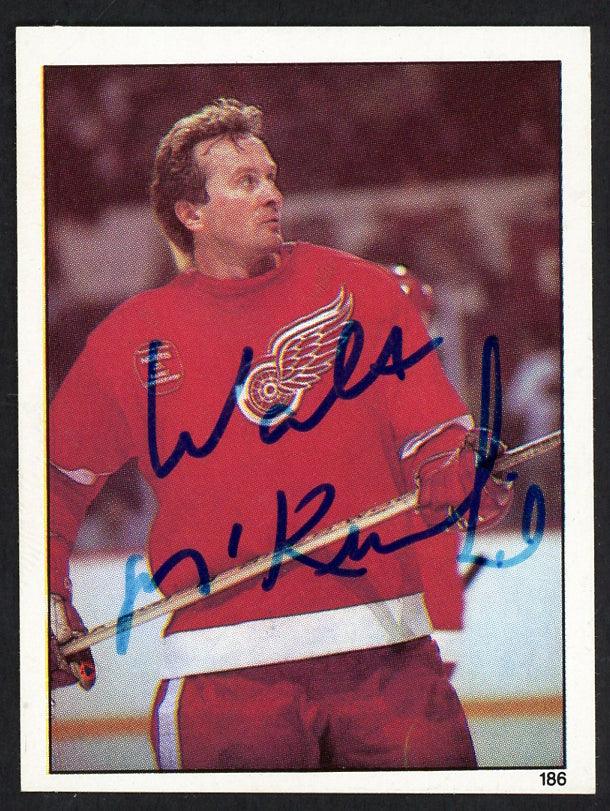 Walt McKechnie Autographed 1982-83 Topps Sticker Card #186 Detroit Red Wings SKU #154075