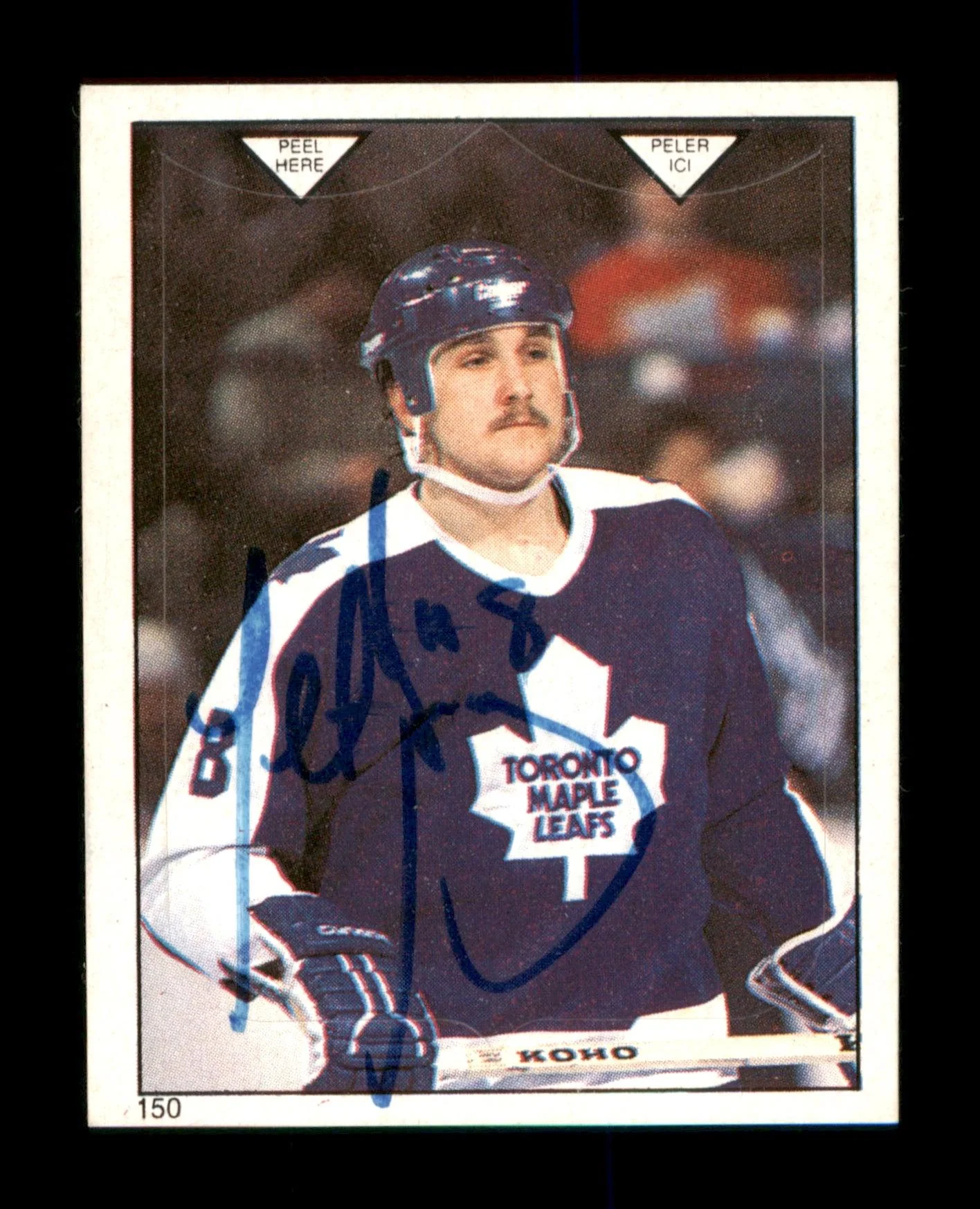Walt Poddubny Autographed 1983-84 O Pee Chee Mini Sticker Card #150 Toronto Maple Leafs SKU #205368