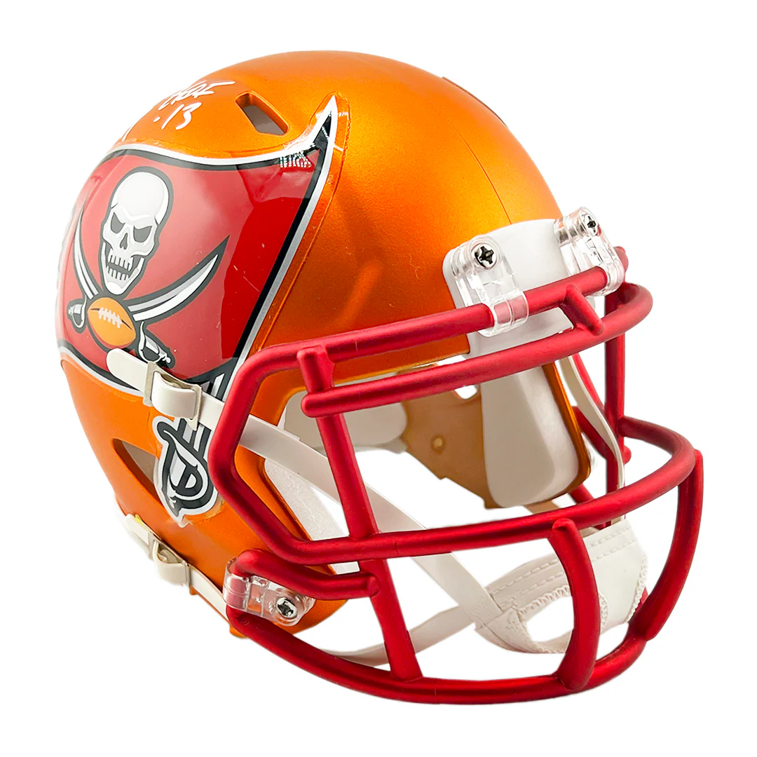 Warren Sapp Signed HOF 13 Inscription Tampa Bay Buccaneers Blaze Mini Football Helmet (Beckett) - Image 3