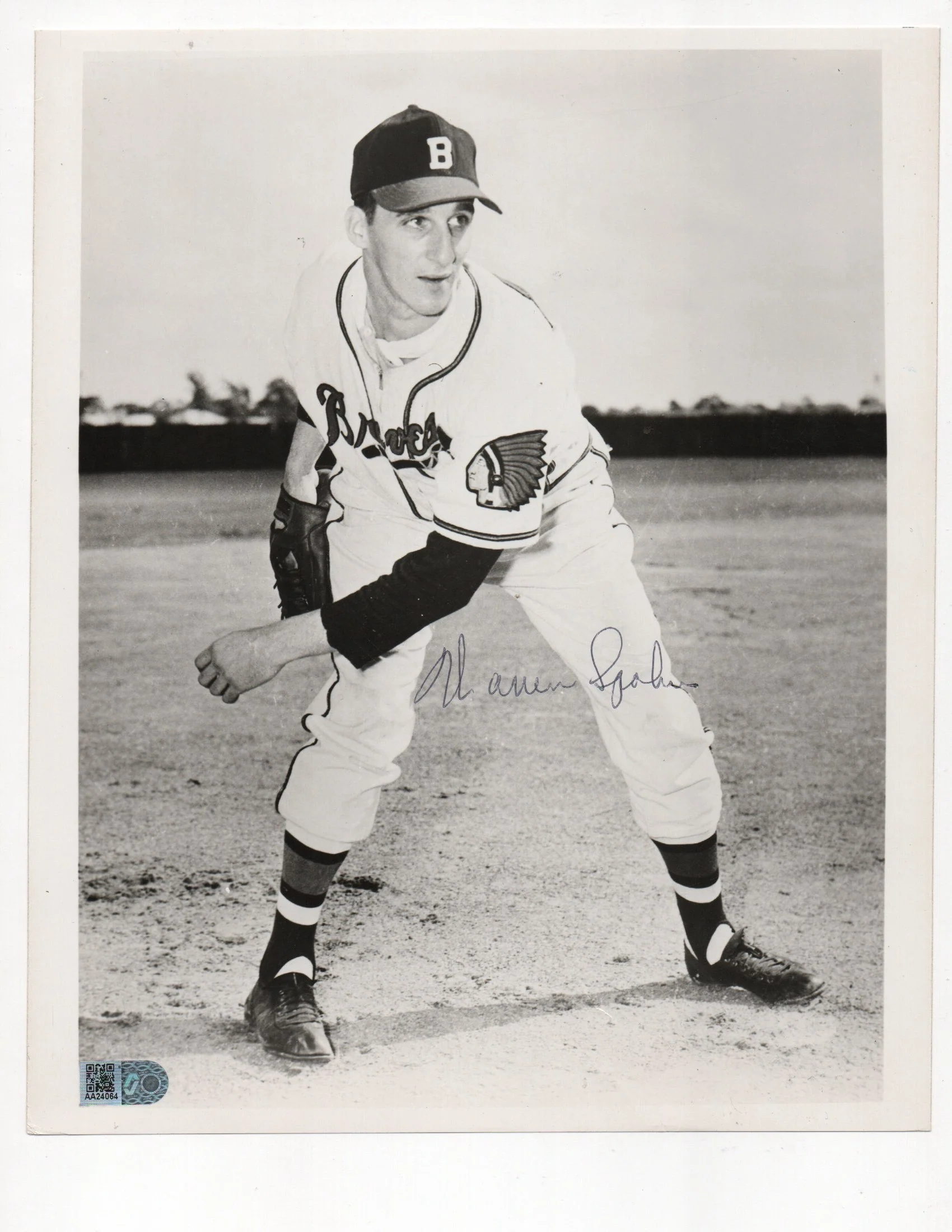 Warren Spahn Signed 8x10 Photo (AIV AA24064)