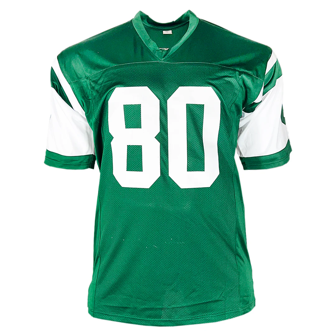 Wayne Chrebet Signed New York Green Bled Signature Football Jersey (JSA) - Image 3