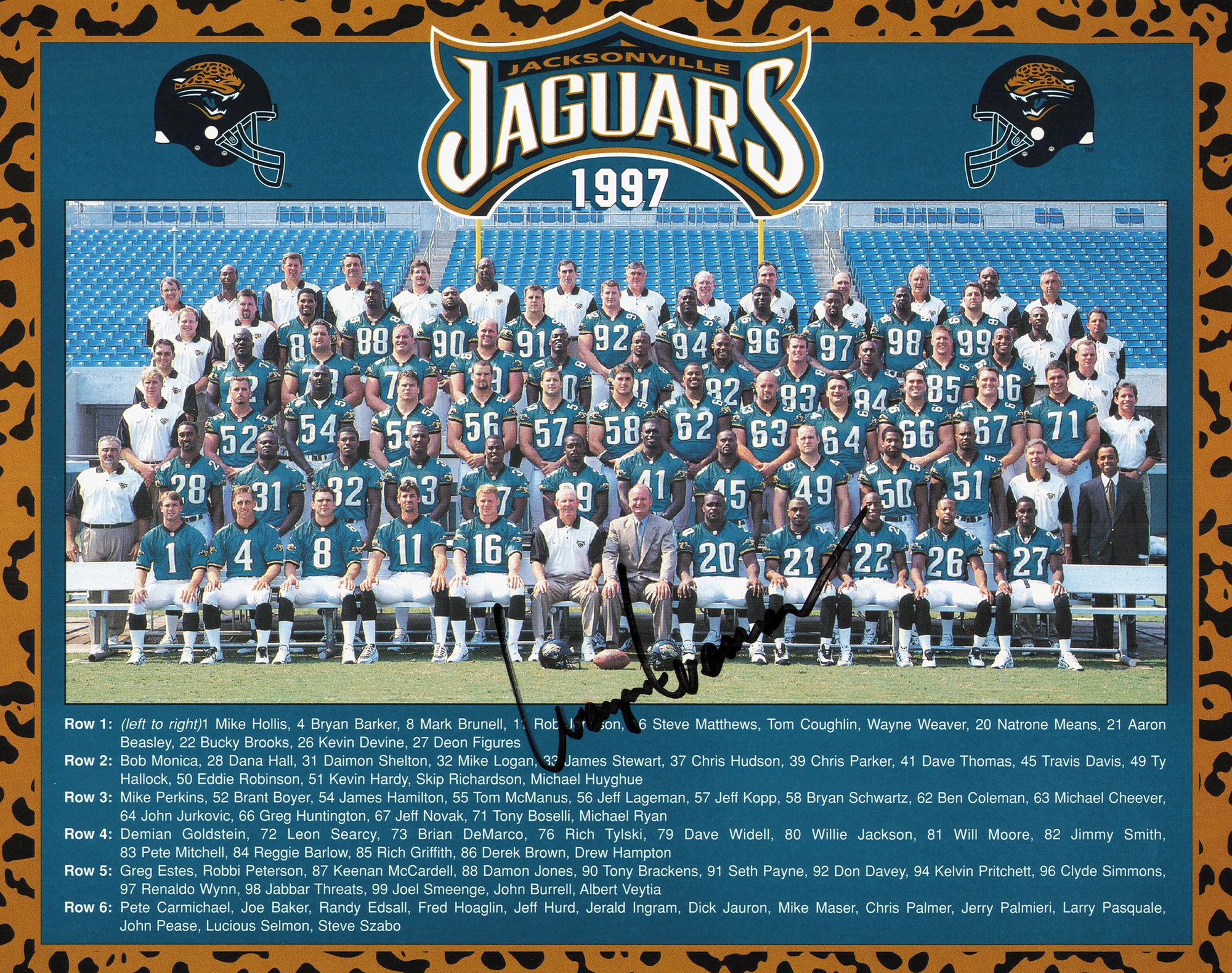 Wayne Weaver Autographed 8x10 Team Photo Jacksonville Jaguars