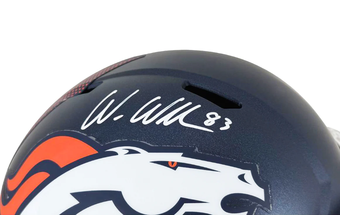 Wes Welker Signed Denver Broncos 2024 Speed Full-Size Replica Football Helmet (JSA) - Image 2