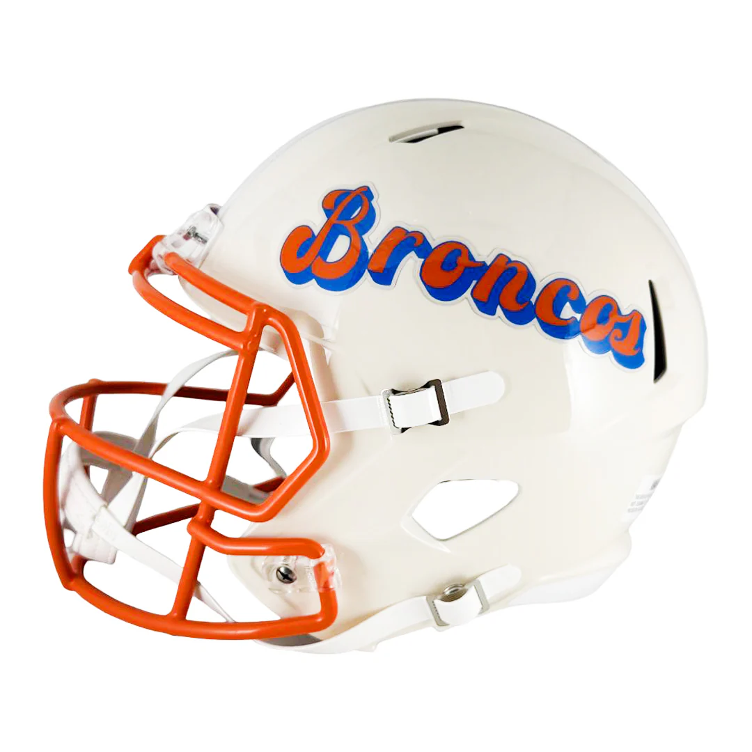 Wes Welker Signed Denver Broncos Retro Speed Full-Size Replica Football Helmet (JSA) - Image 4